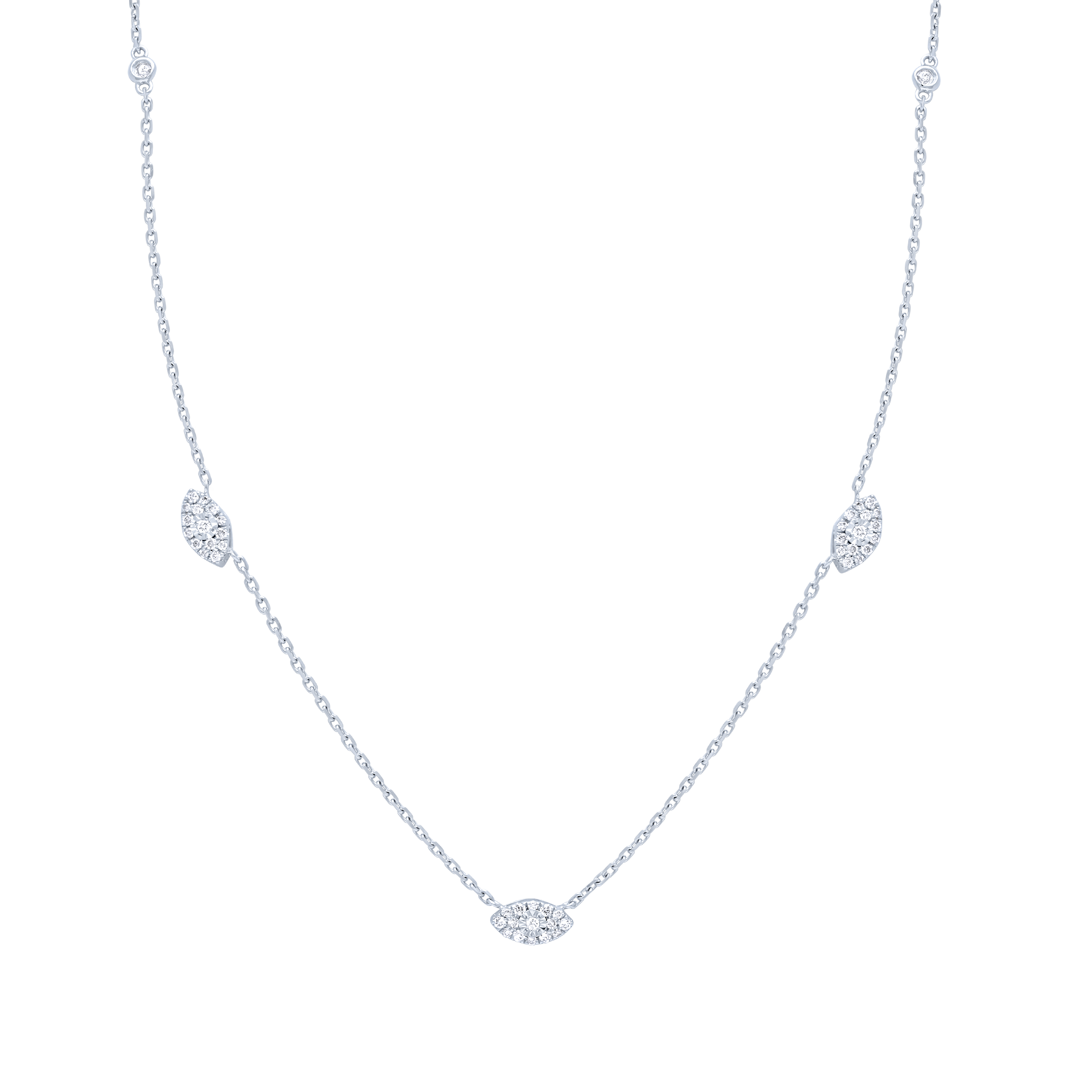 Elegant Charm 18K Diamond Necklace "Illusion"