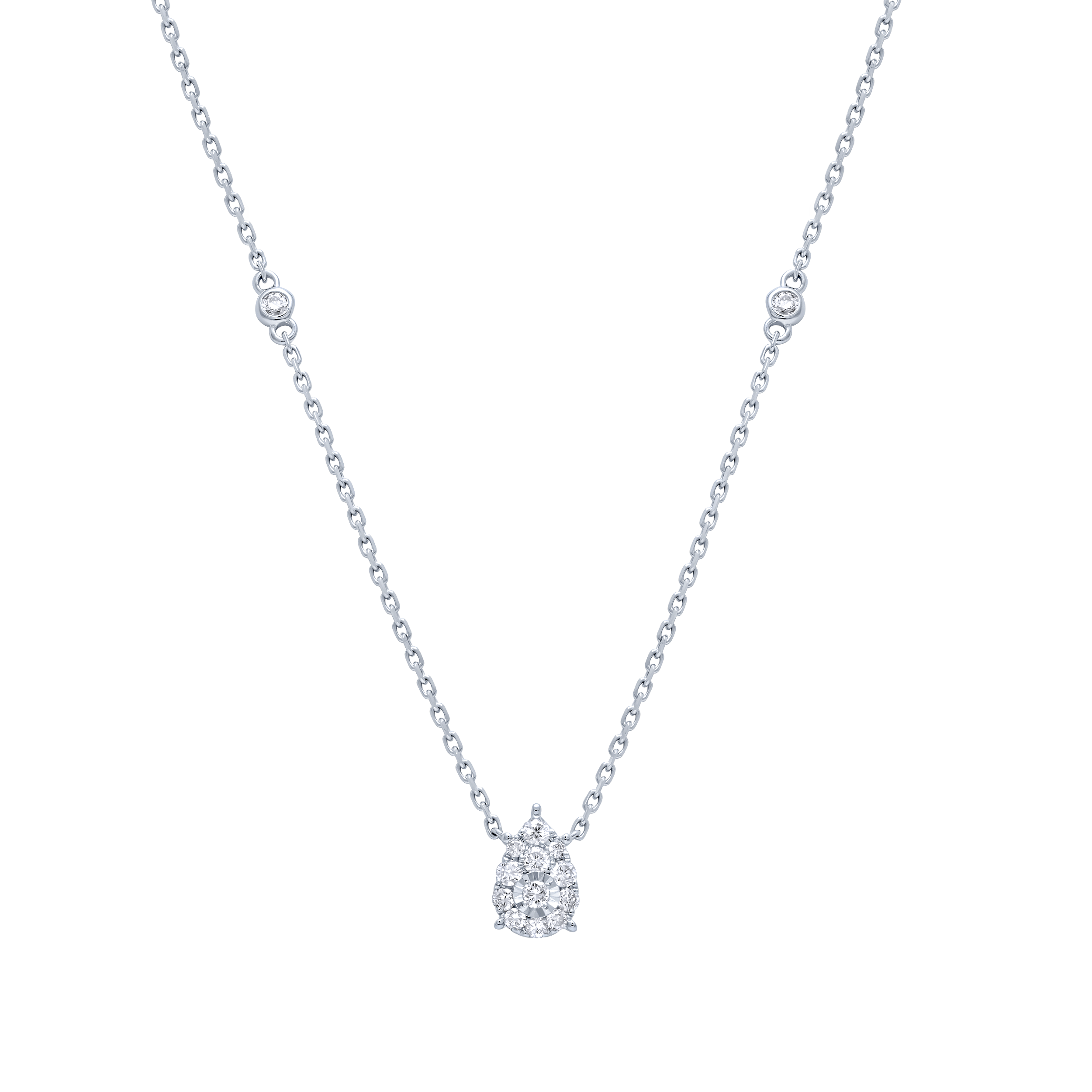 Refined Splendor 18K Diamond Necklace "Illusion"