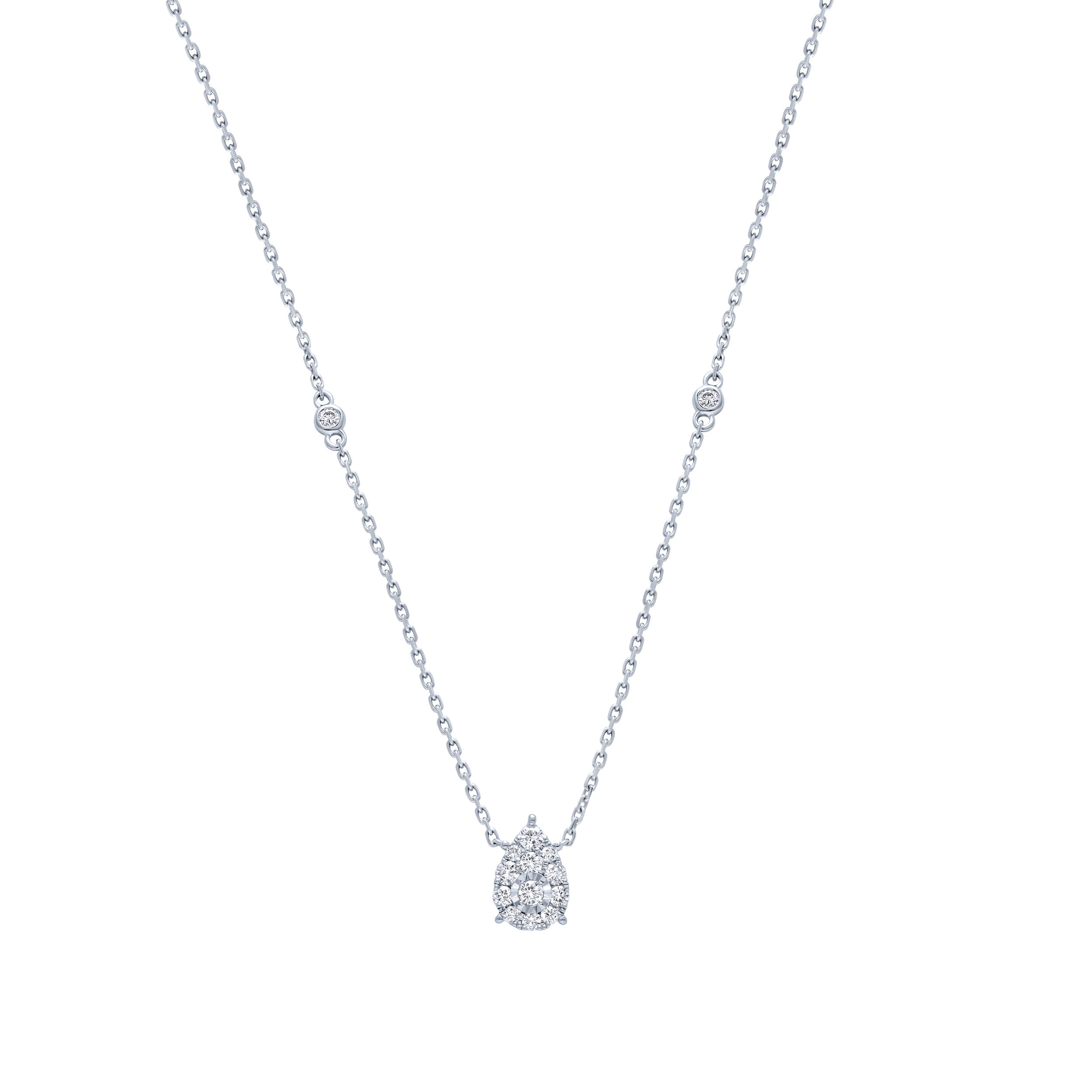 Opulent Grace 18K Diamond Necklace "Illusion"