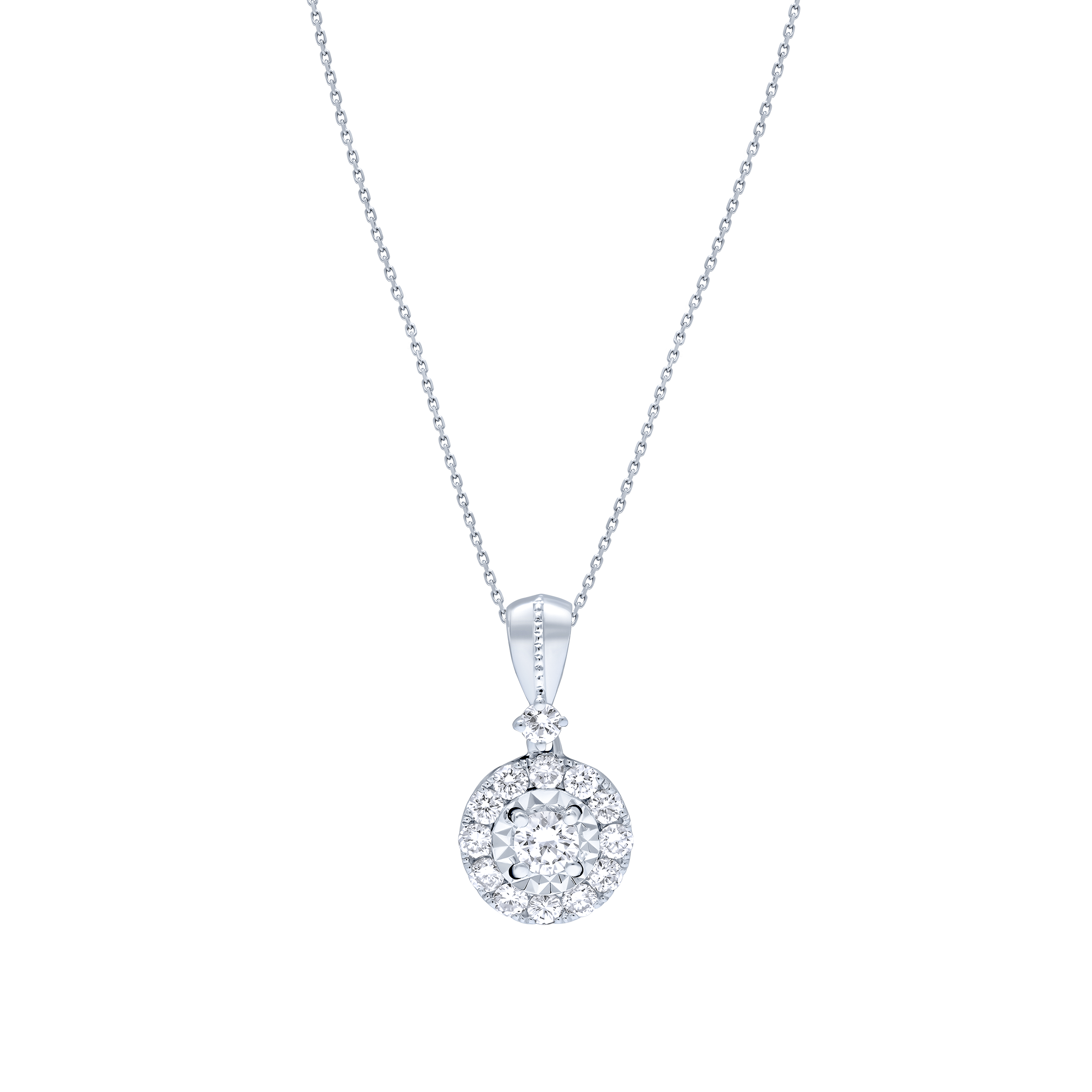 Classic Beauty 18K Diamond Pendant "Illusion"