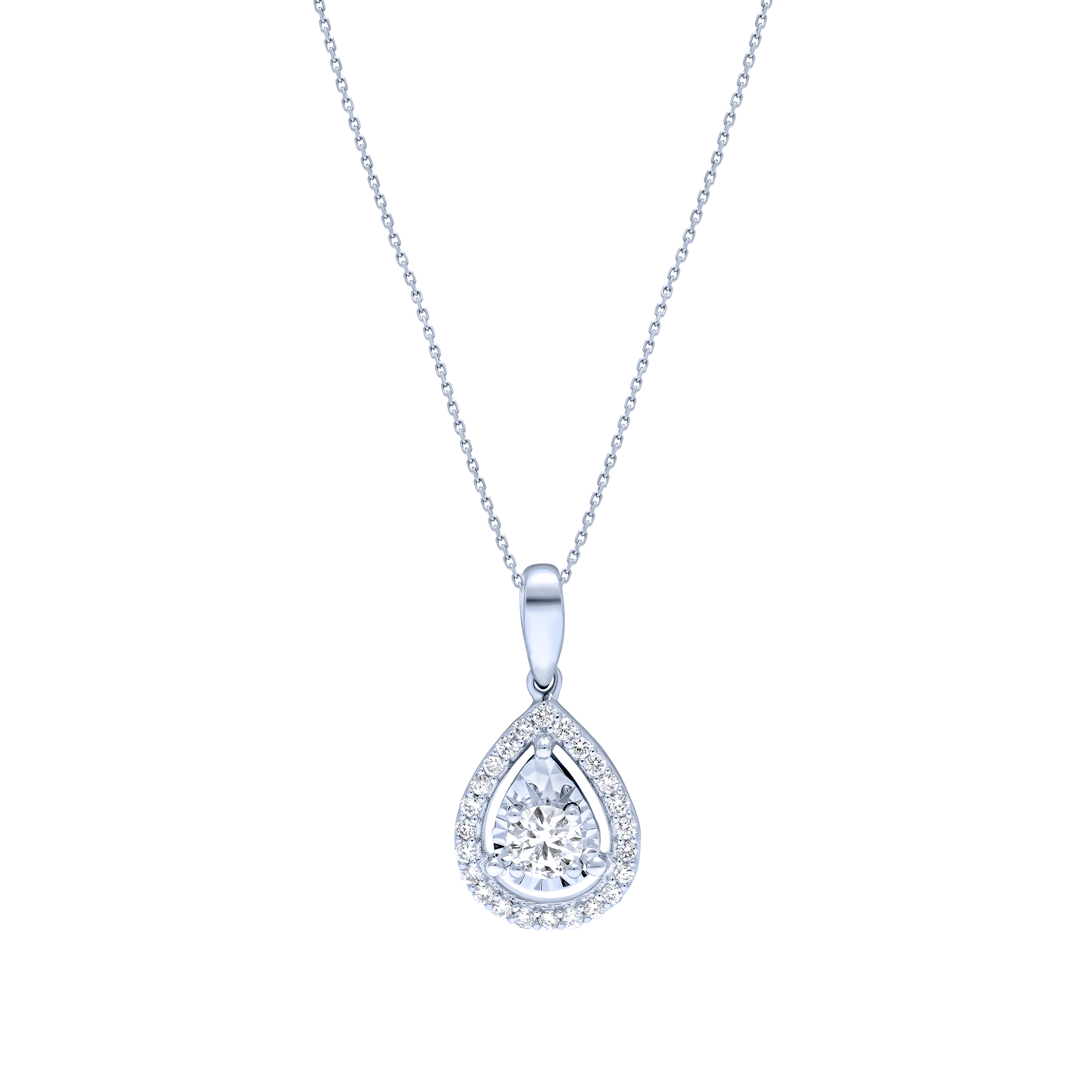 Timeless Charm 18K Diamond Pendant "Illusion"
