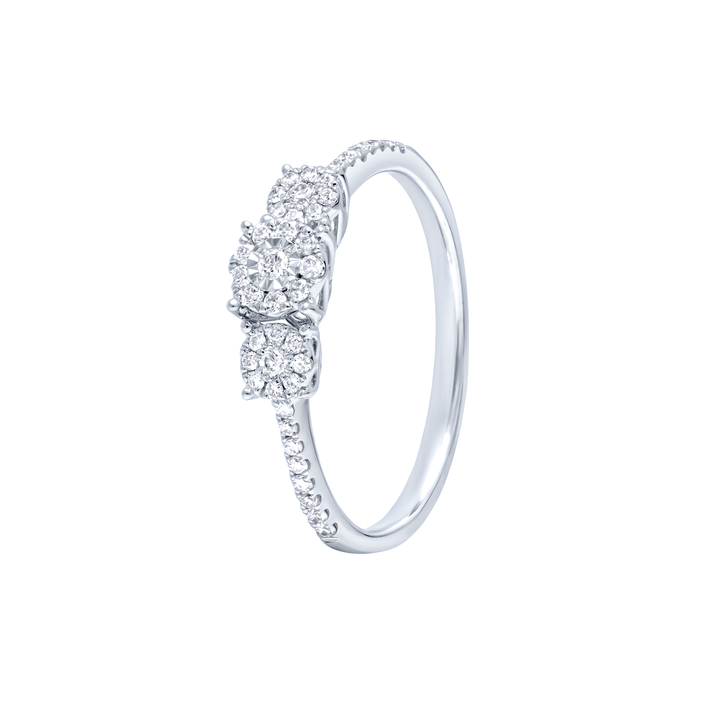 Classic Sophistication 18K Diamond Ring "Illusion"