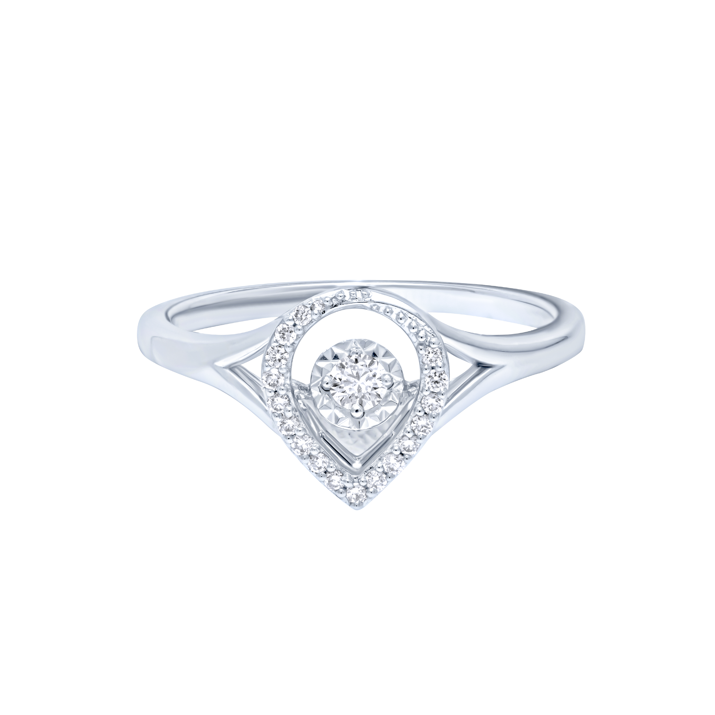 Timeless Charm 18K Diamond Ring "Illusion"