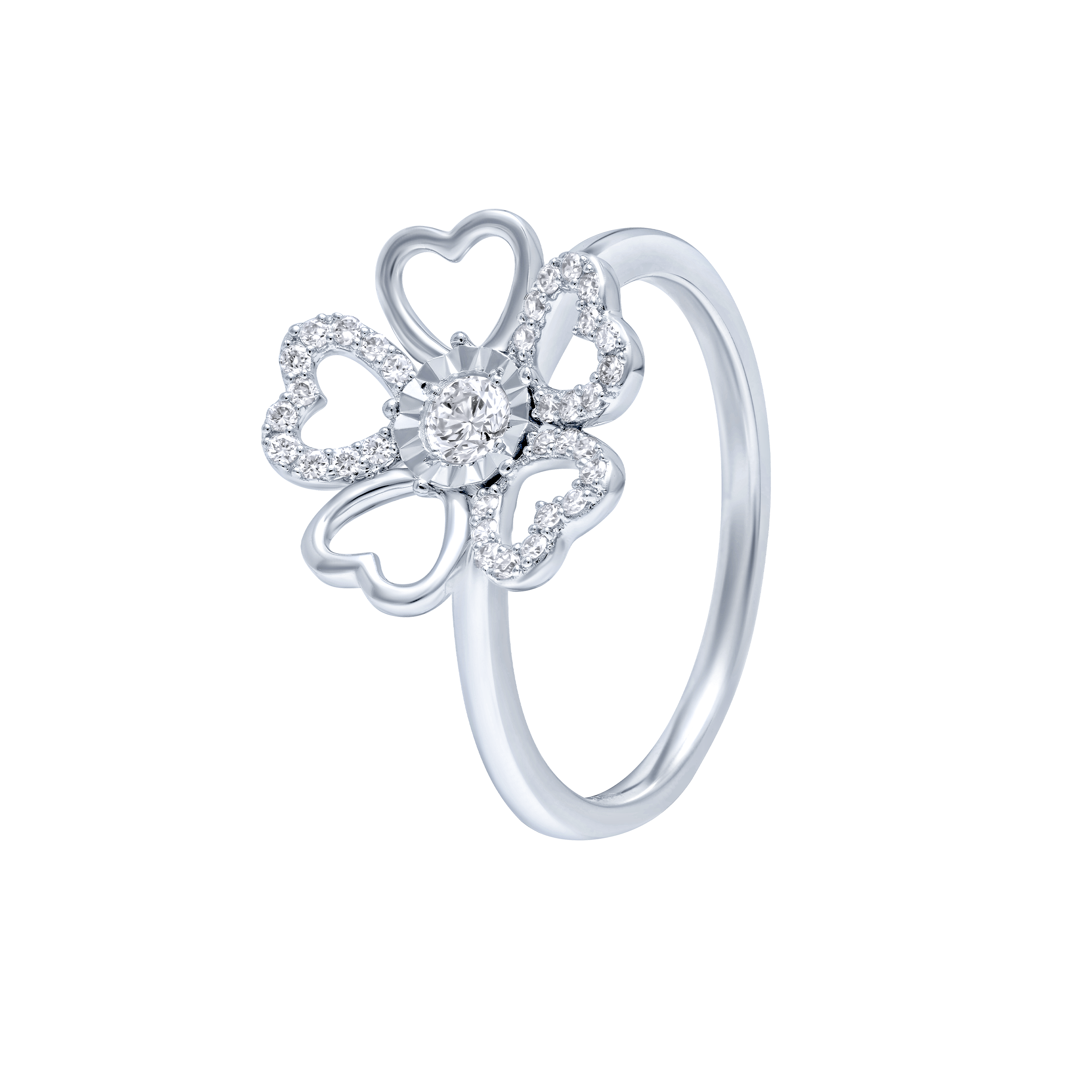 Classic Elegance 18K Diamond Ring "Illusion"