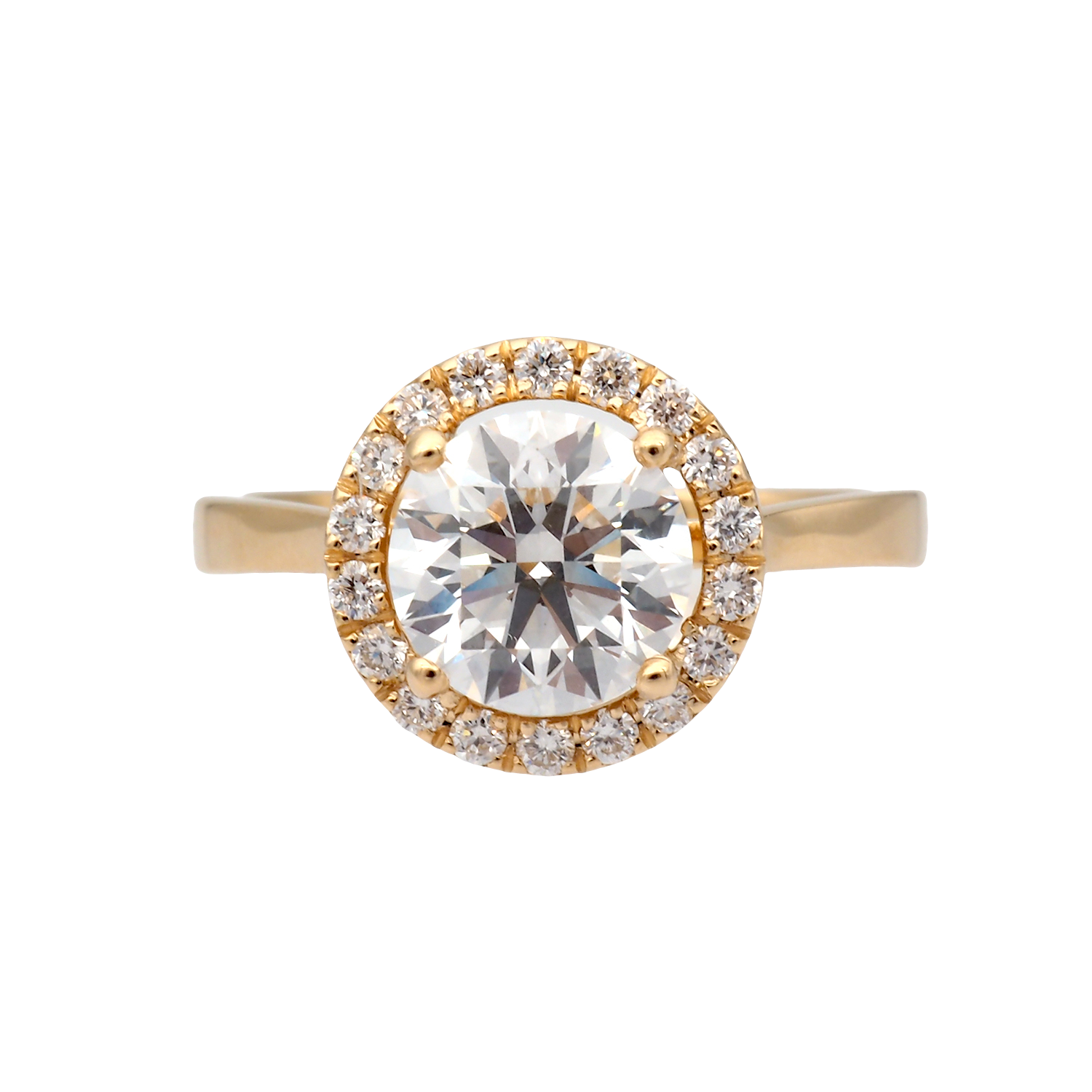 Lab-Grown Diamond Ring in 18K Yellow Gold