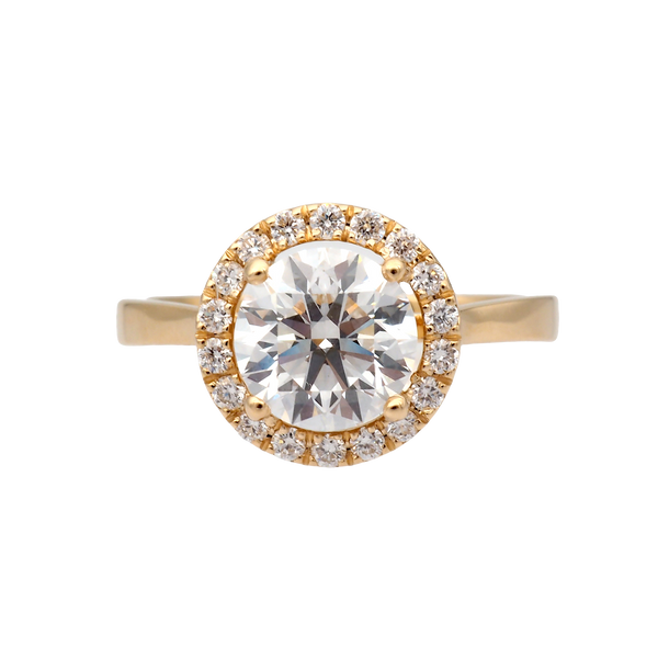 Lab-Grown Diamond Ring in 18K Yellow Gold