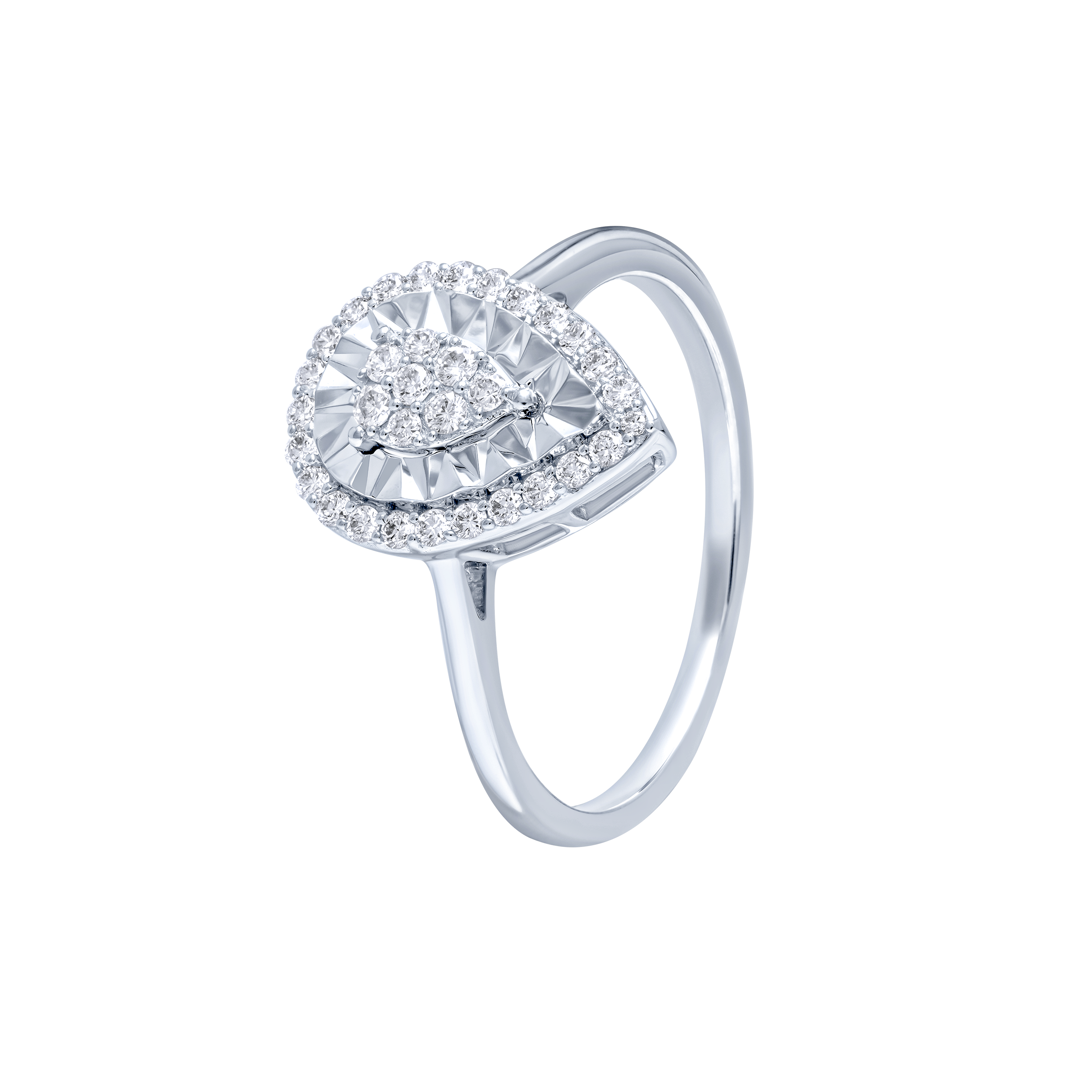 Refined Sophistication 18K Diamond Ring "Illusion"