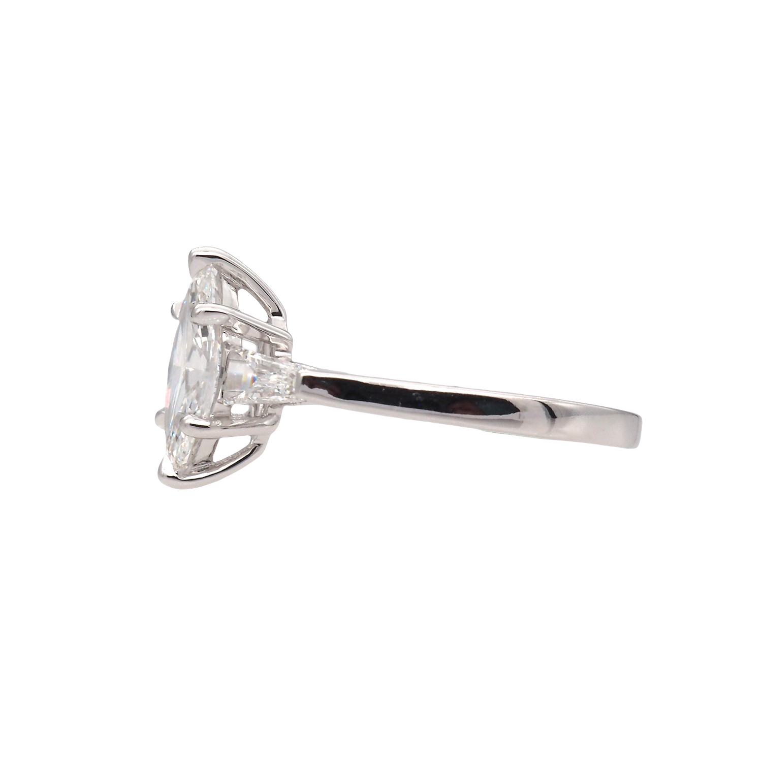 Marquise Cut Lab-Grown Diamond Ring in White Gold