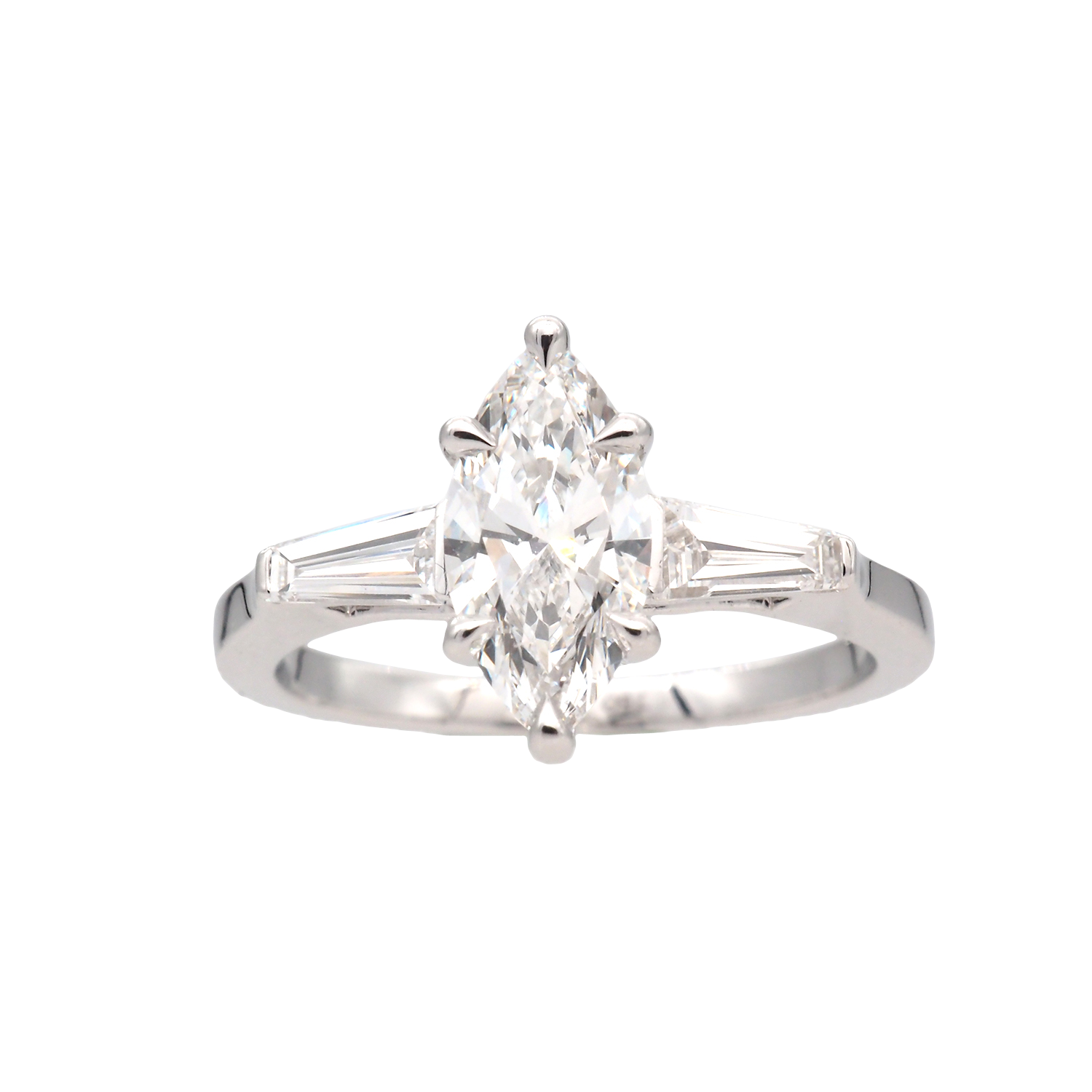 Marquise Cut Lab-Grown Diamond Ring in White Gold