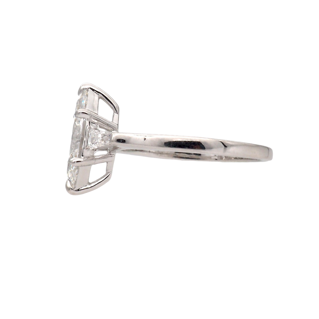 Marquise Cut Lab-Grown Diamond Ring in White Gold