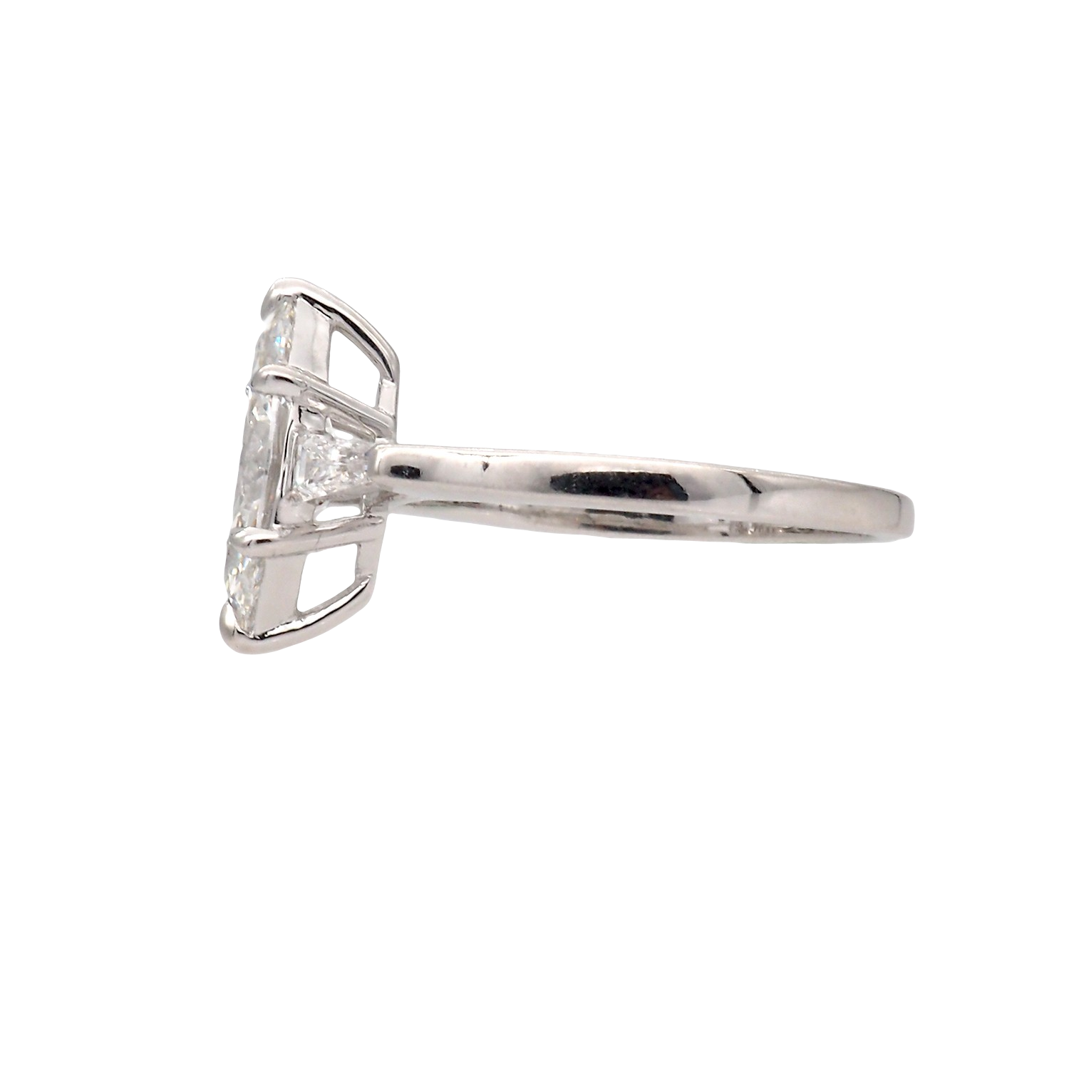 Marquise Cut Lab-Grown Diamond Ring in White Gold