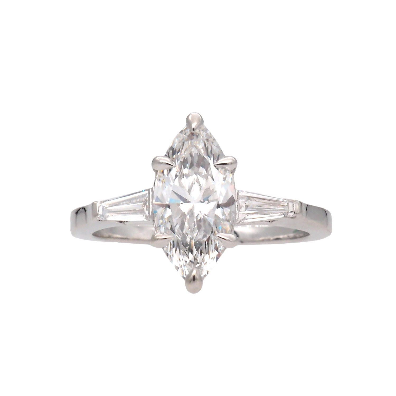 Marquise Cut Lab-Grown Diamond Ring in White Gold