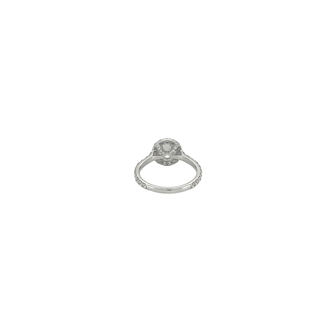 Round Lab-Grown Diamond Halo Ring in White Gold