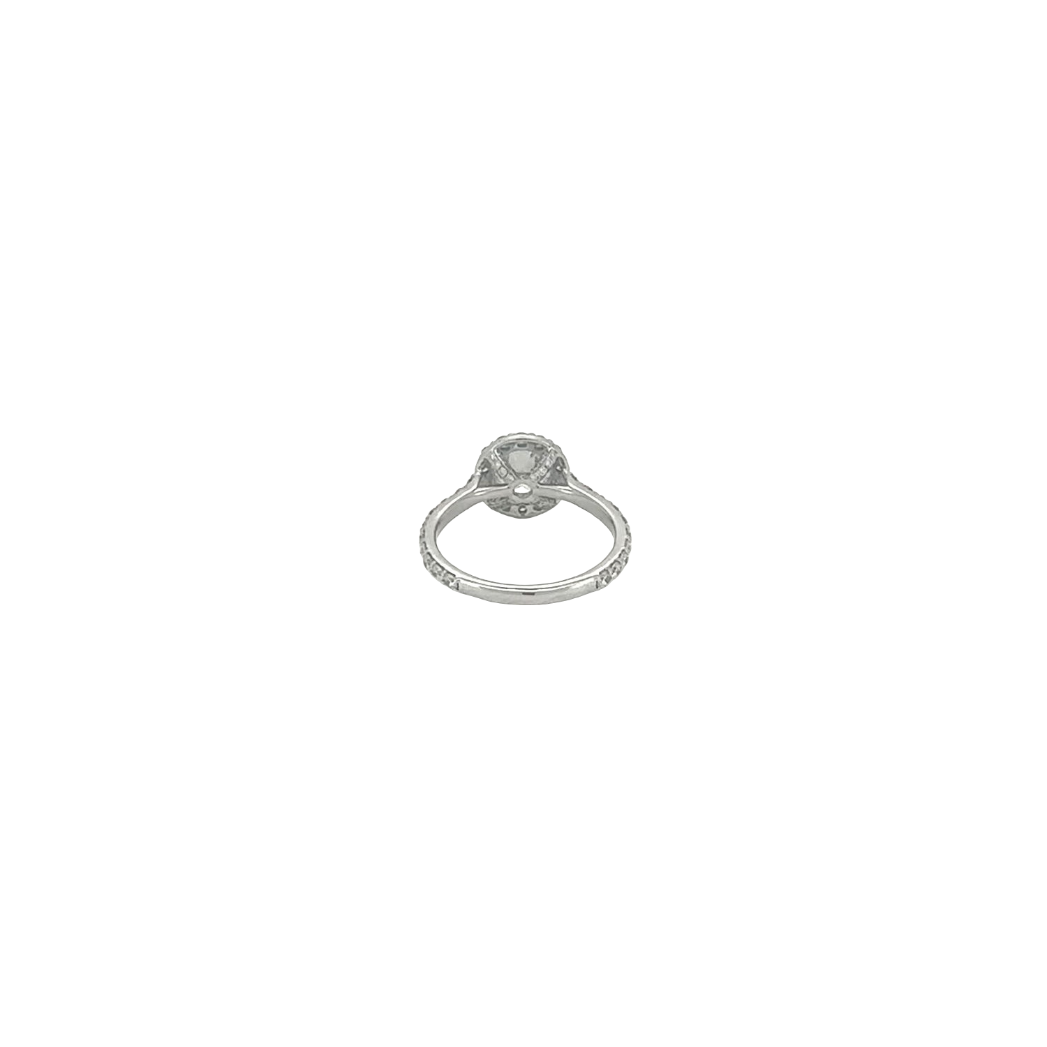 Round Lab-Grown Diamond Halo Ring in White Gold