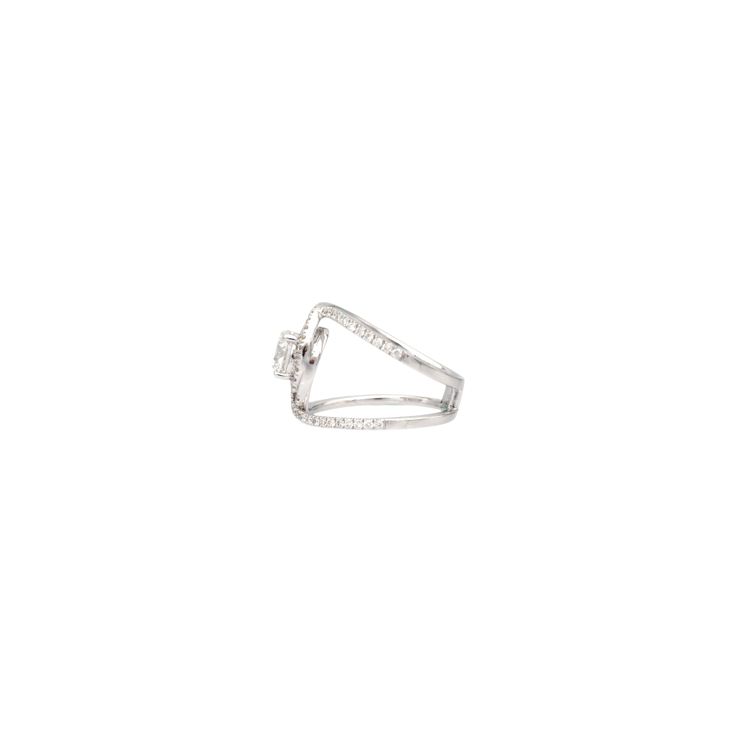Elegant Double Band Lab-Grown Diamond Ring