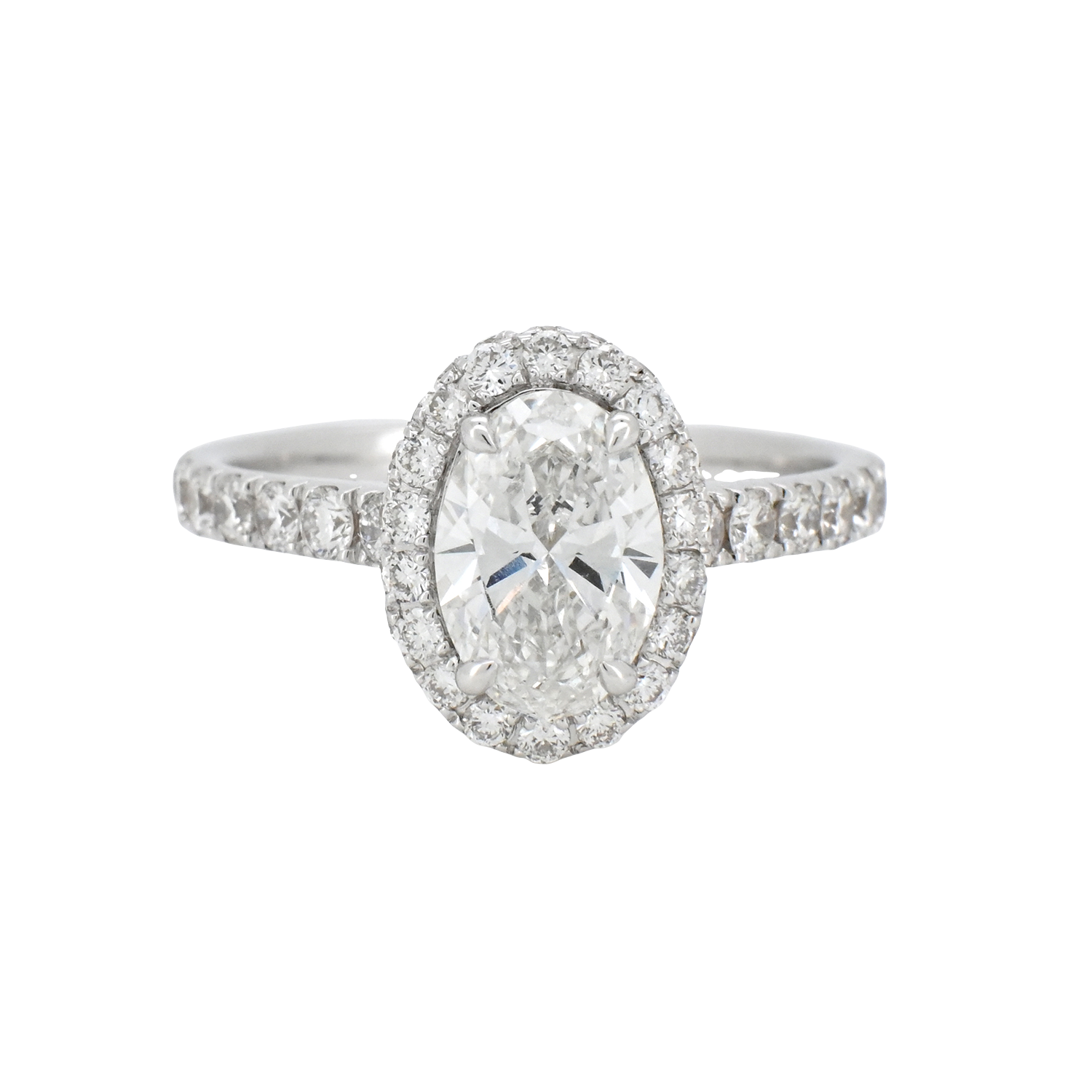 Elegant Oval Lab-Grown Diamond Halo Ring