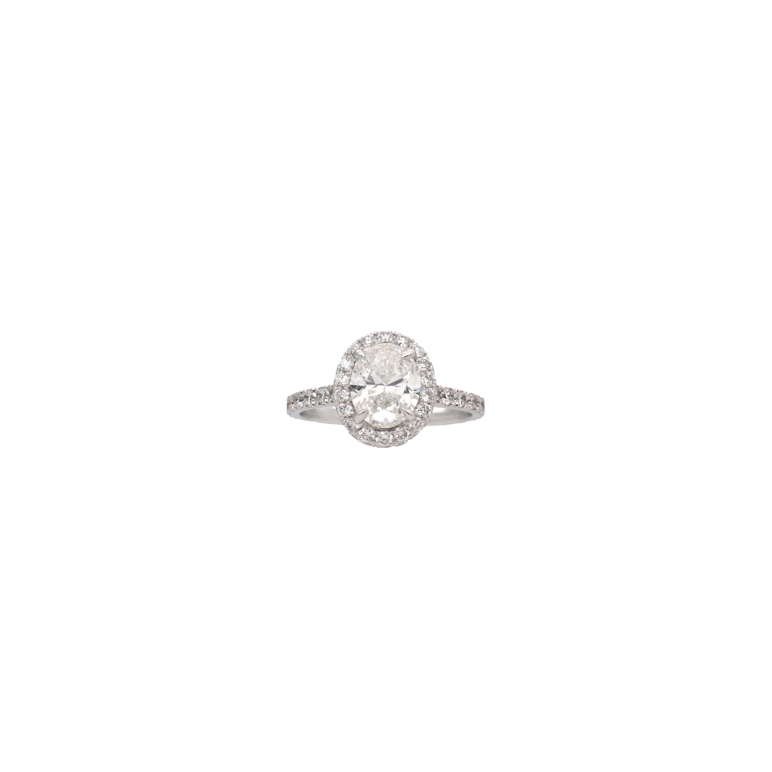 Elegant Oval Lab-Grown Diamond Halo Ring