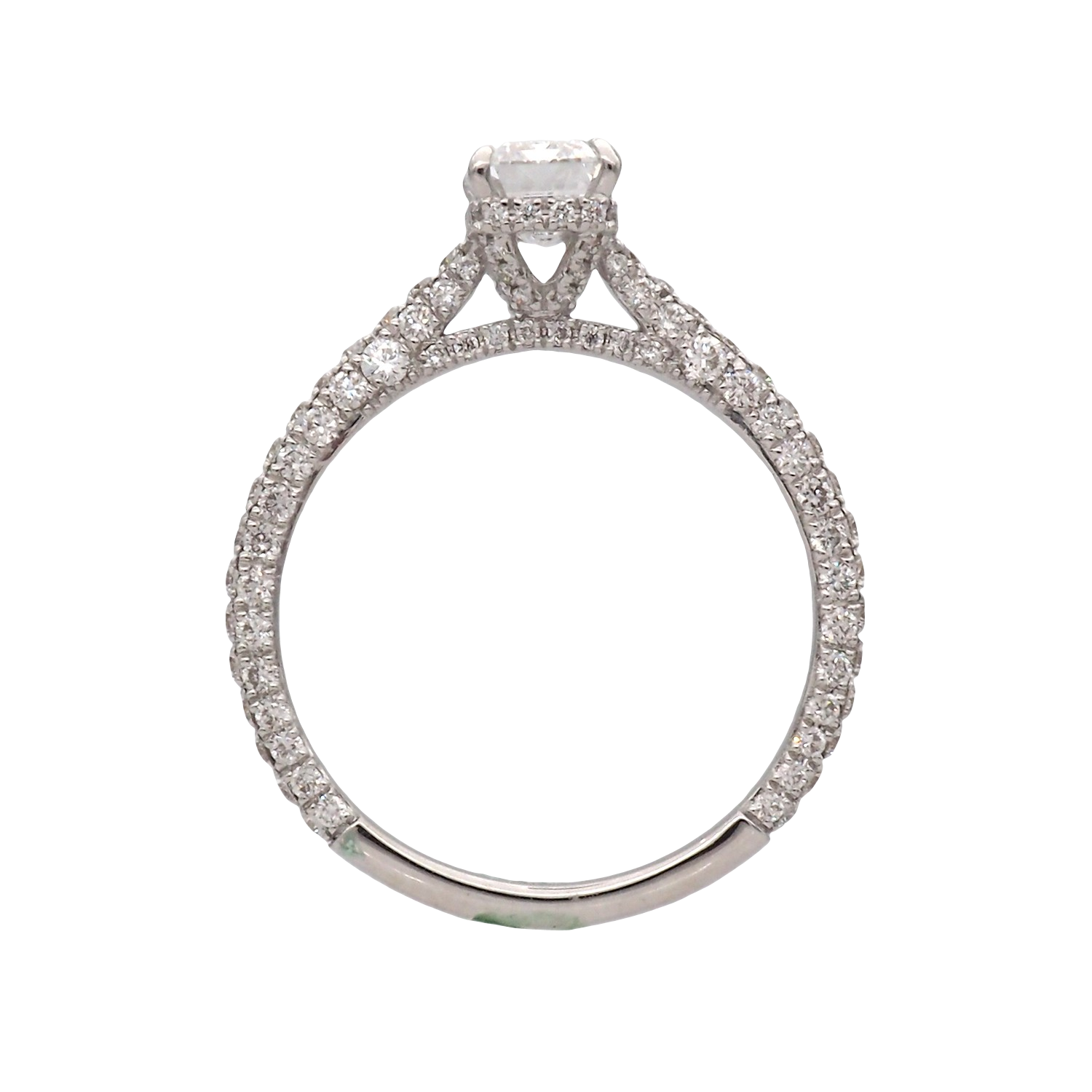 Elegant Lab-Grown Diamond Emerald Cut Ring in White Gold