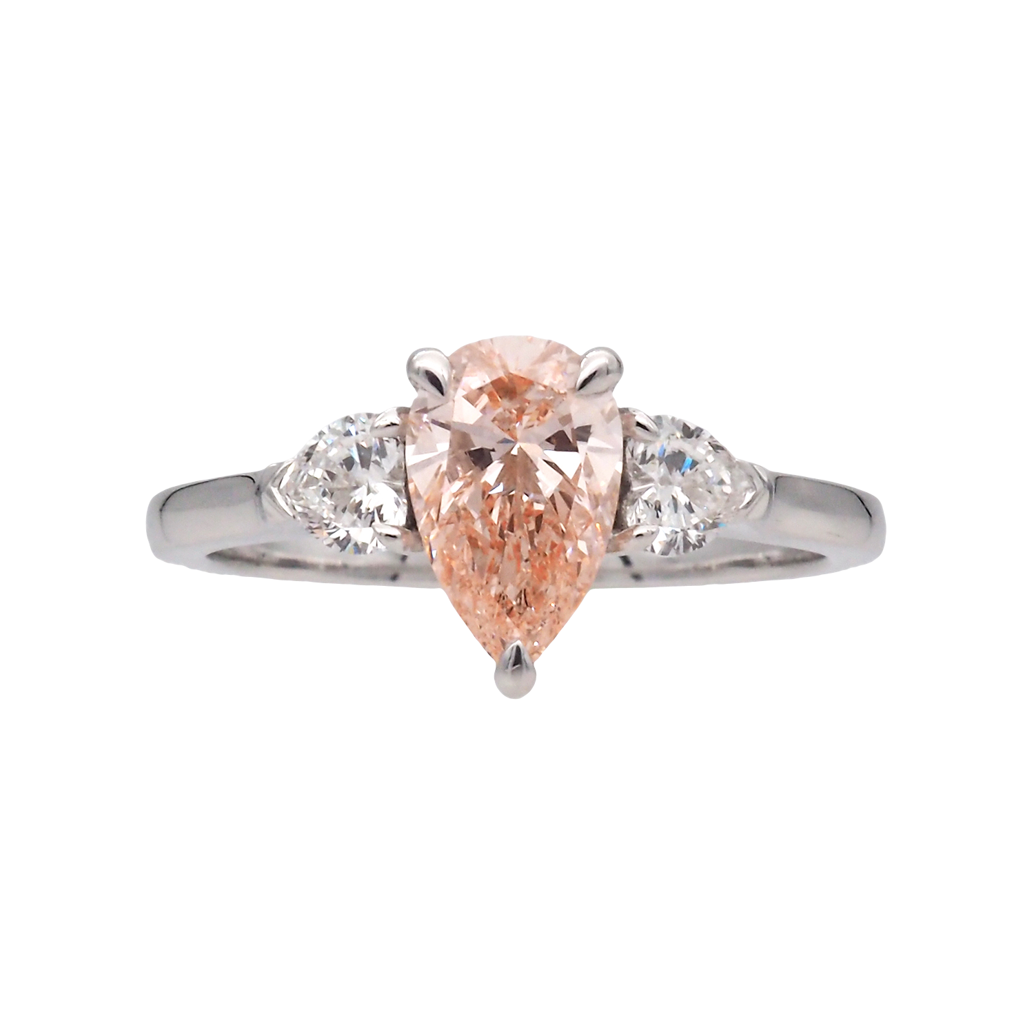 Elegant Pear-Shaped Fancy Diamond Ring