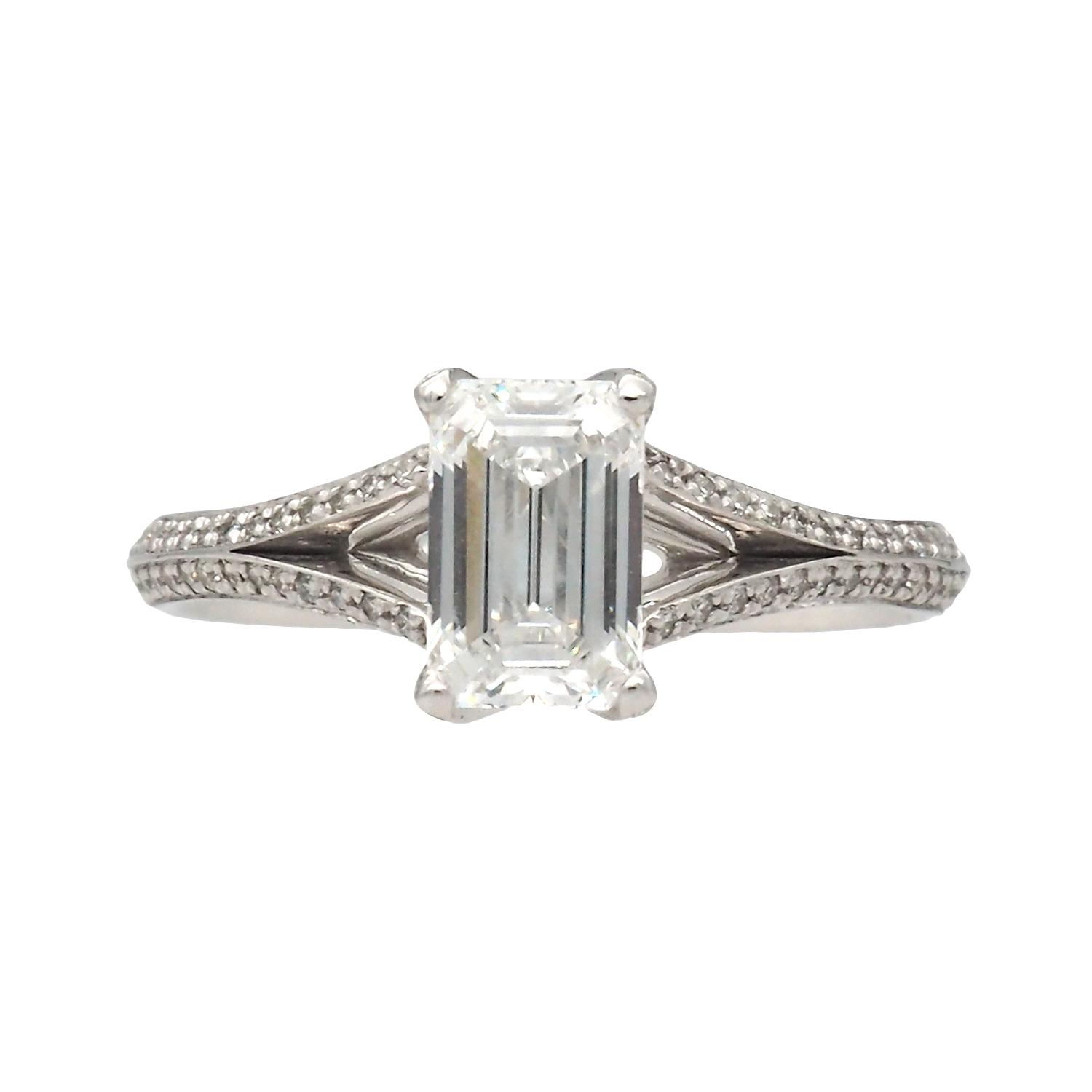 Elegant Emerald Cut Lab-Grown Diamond Ring