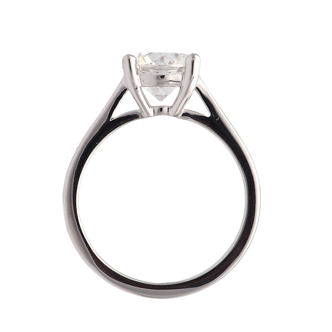 Elegant Round Solitaire Lab-Grown Diamond Ring