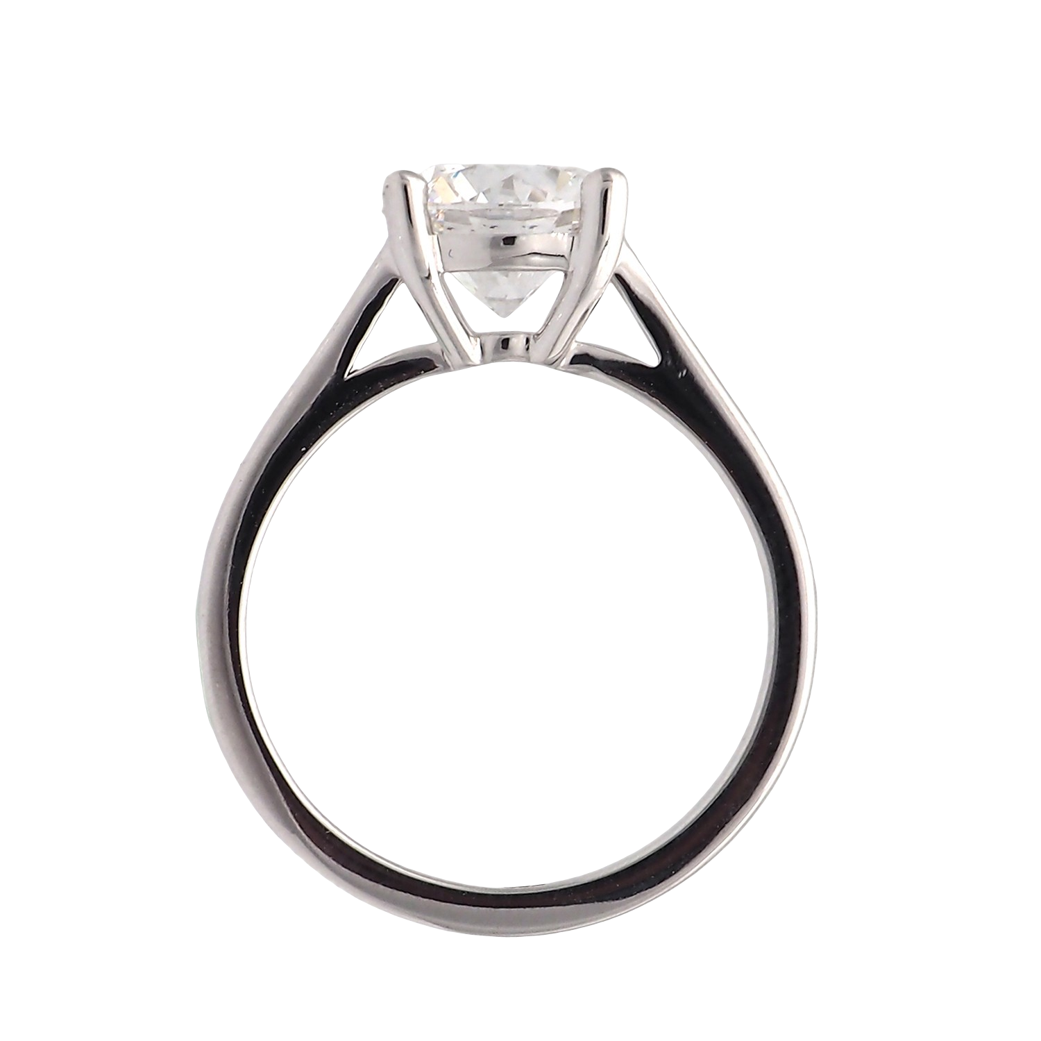 Elegant Round Solitaire Lab-Grown Diamond Ring