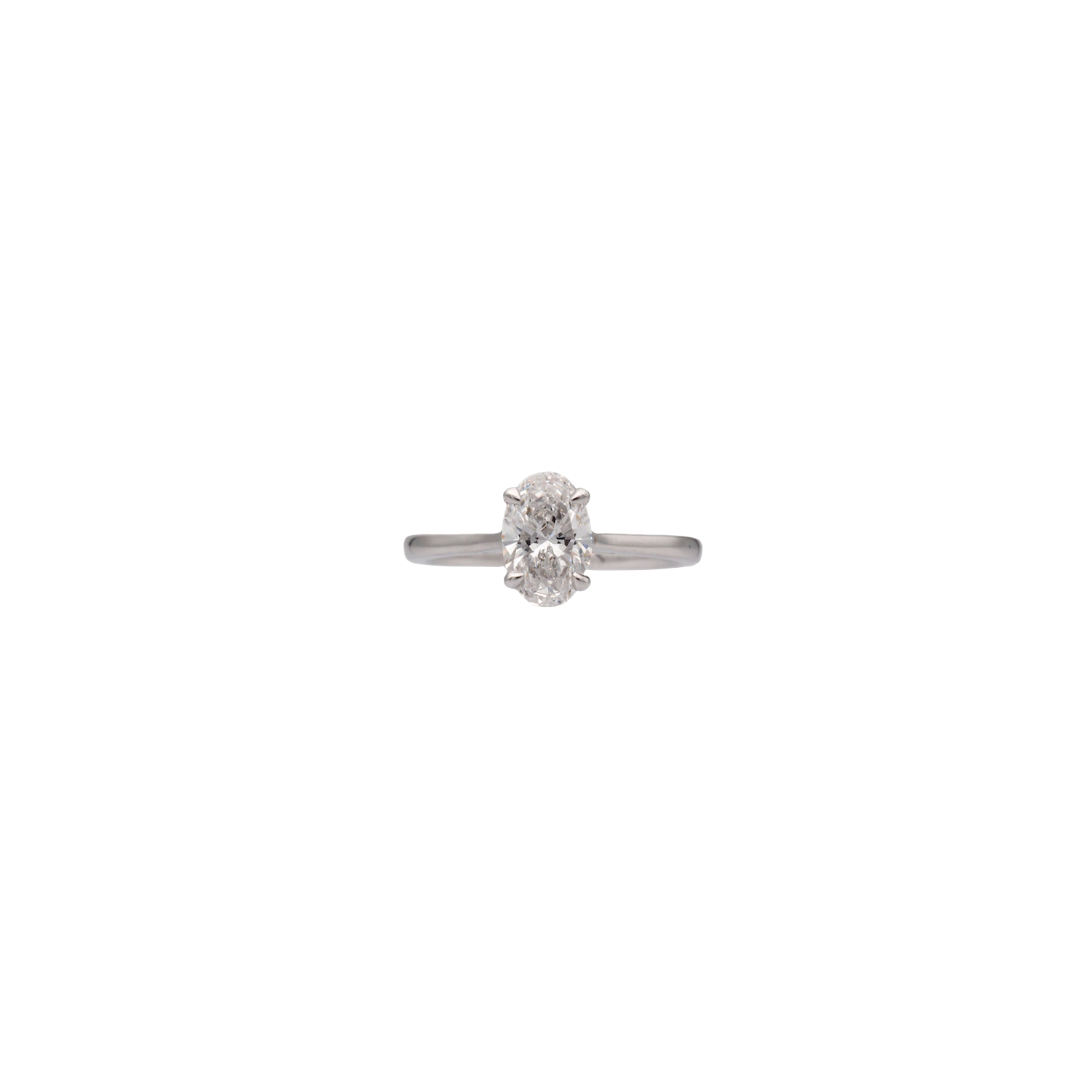 Elegant Oval Lab-Grown Diamond Solitaire Ring