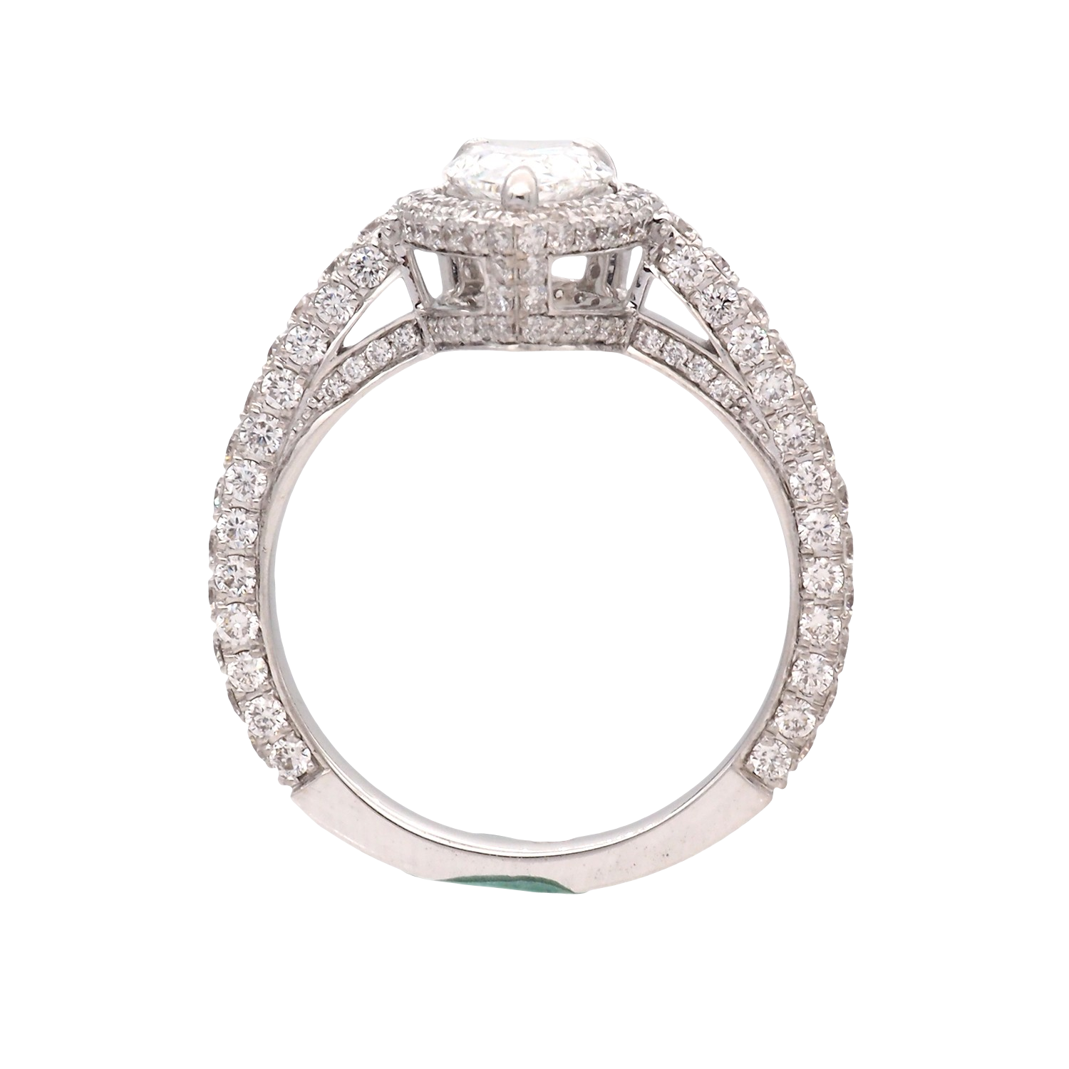 Elegant Pear Shape Lab-Grown Diamond Halo Ring