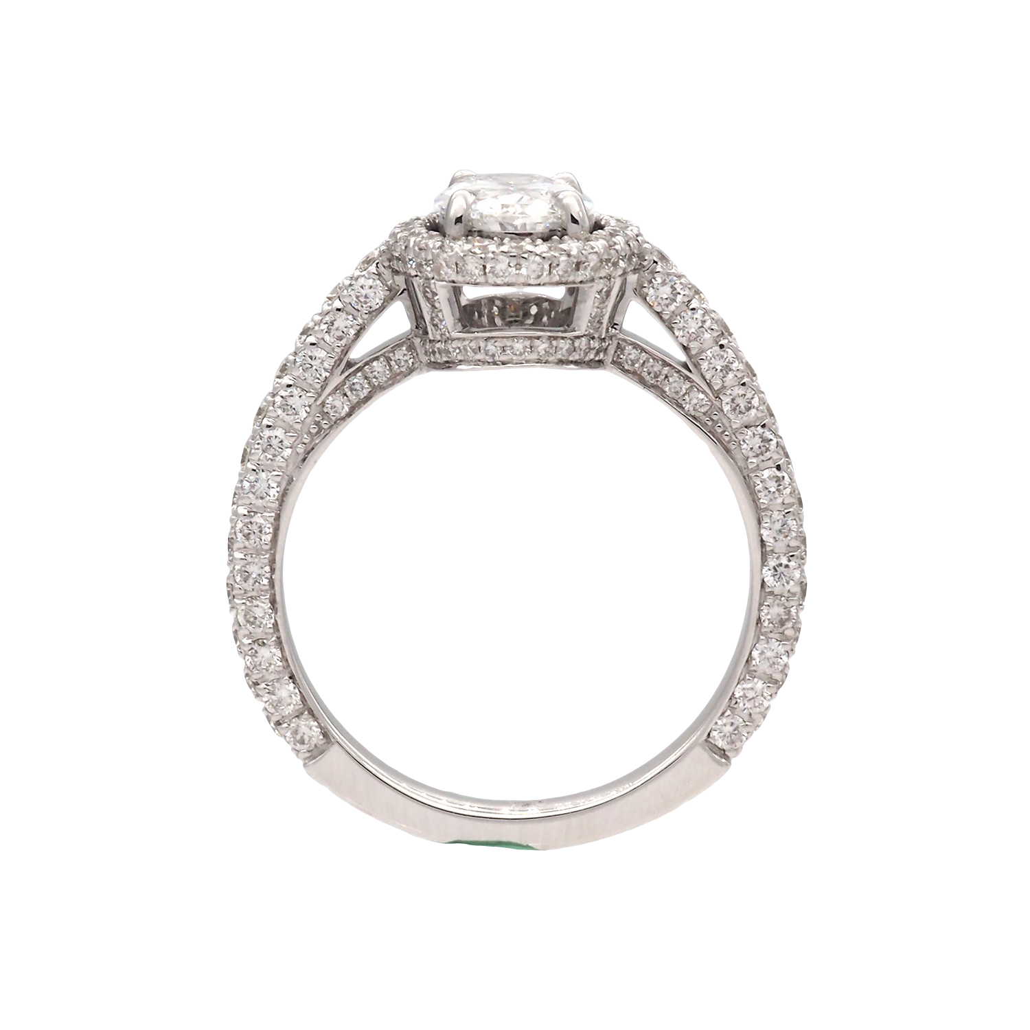 Oval Halo Lab-Grown Diamond Ring