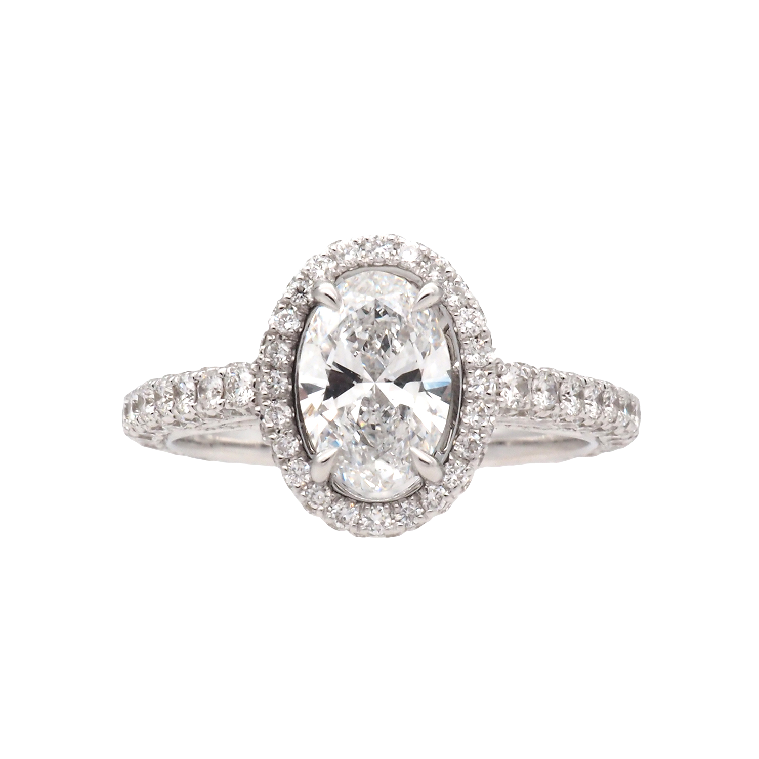 Oval Halo Lab-Grown Diamond Ring