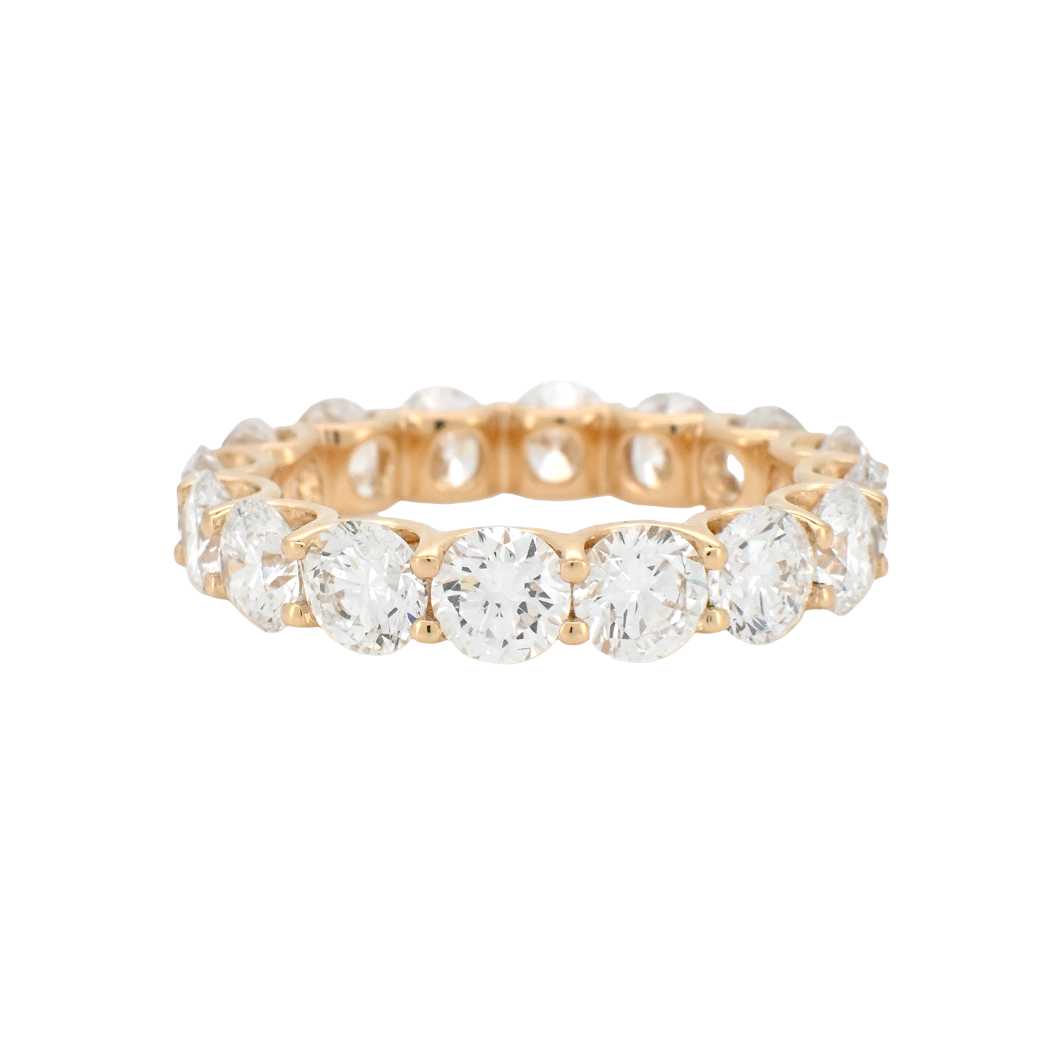Elegant Full Eternity Lab-Grown Diamond Ring in Yellow Gold