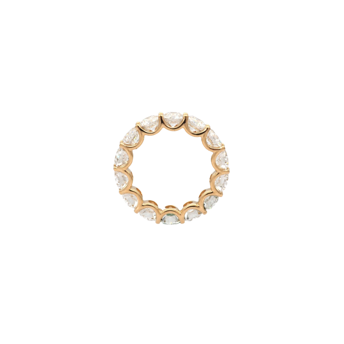 Classic Round Diamond Eternity Band in Yellow Gold