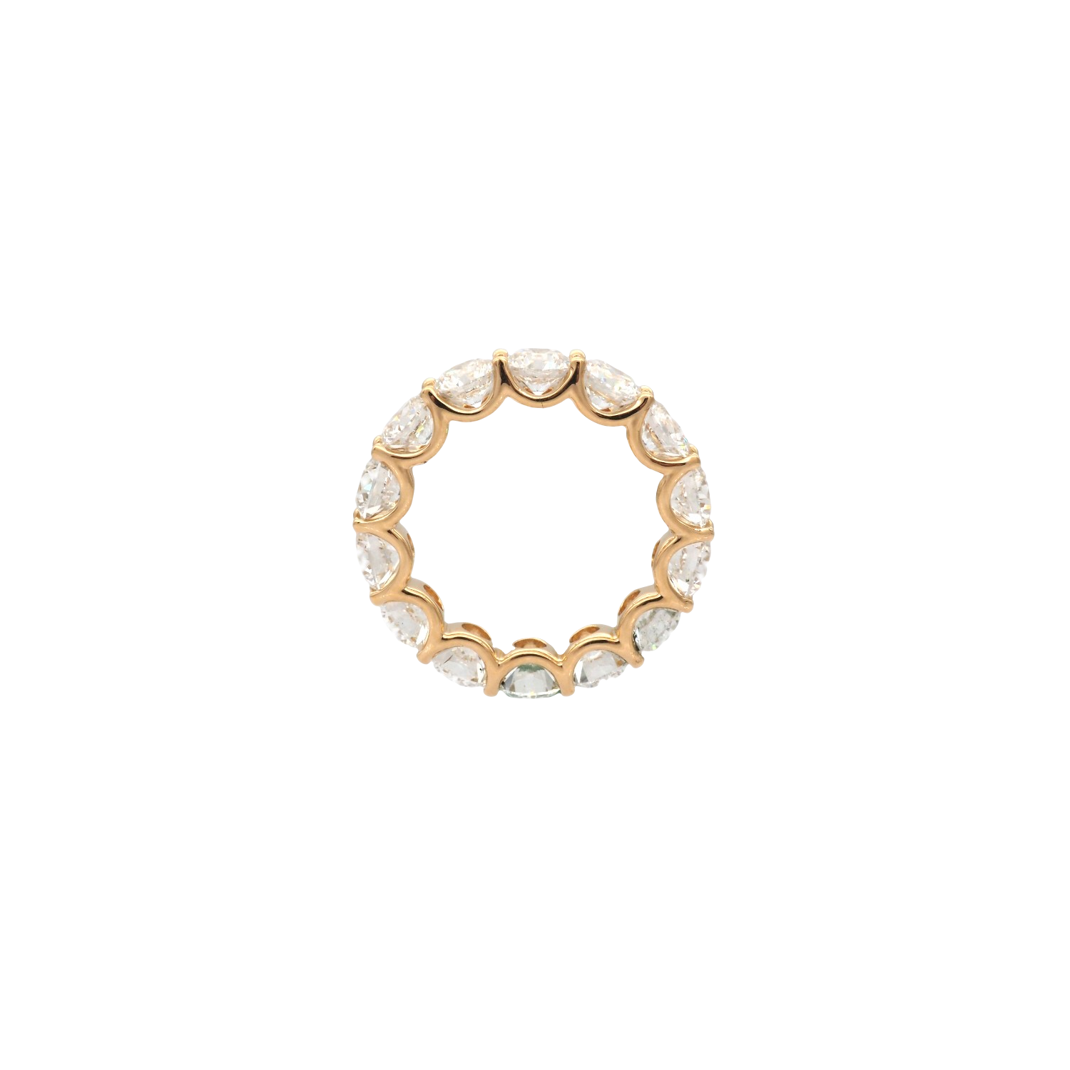 Classic Round Diamond Eternity Band in Yellow Gold