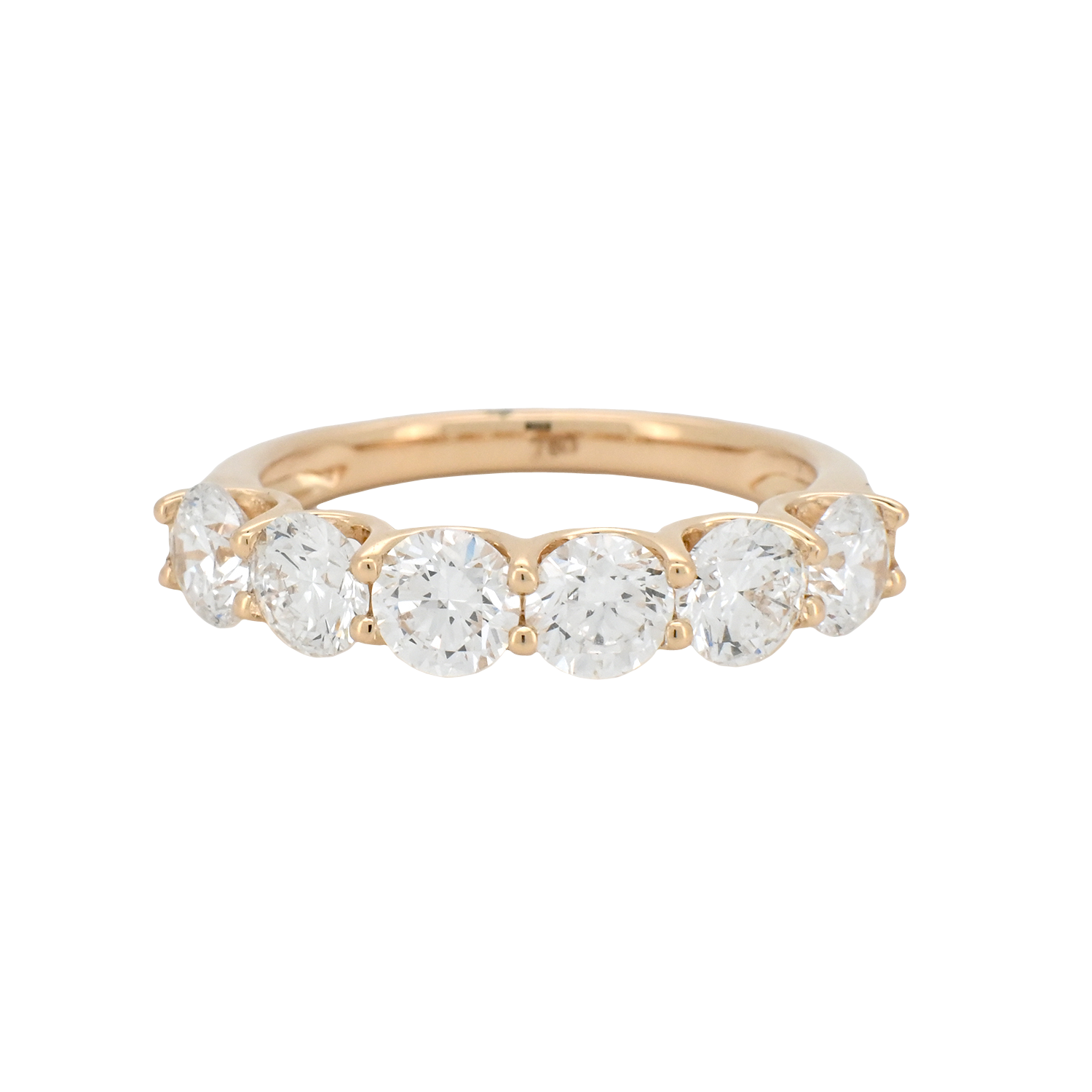 Elegant Lab-Grown Diamond Half-Eternity Ring in 18K Yellow Gold