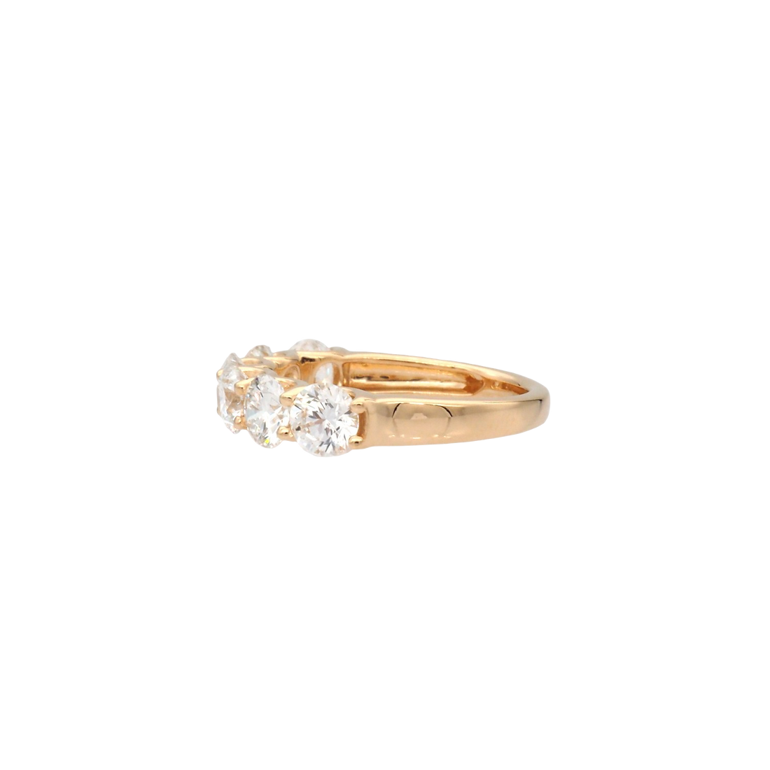 Elegant 18K Yellow Gold Lab-Grown Diamond Band Ring