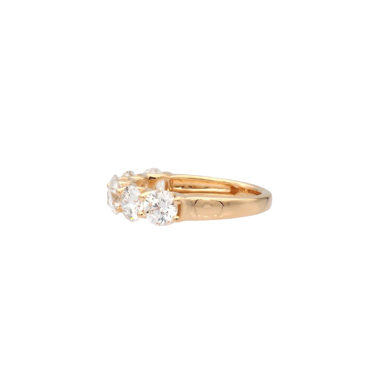 Elegant 18K Yellow Gold Lab-Grown Diamond Band Ring
