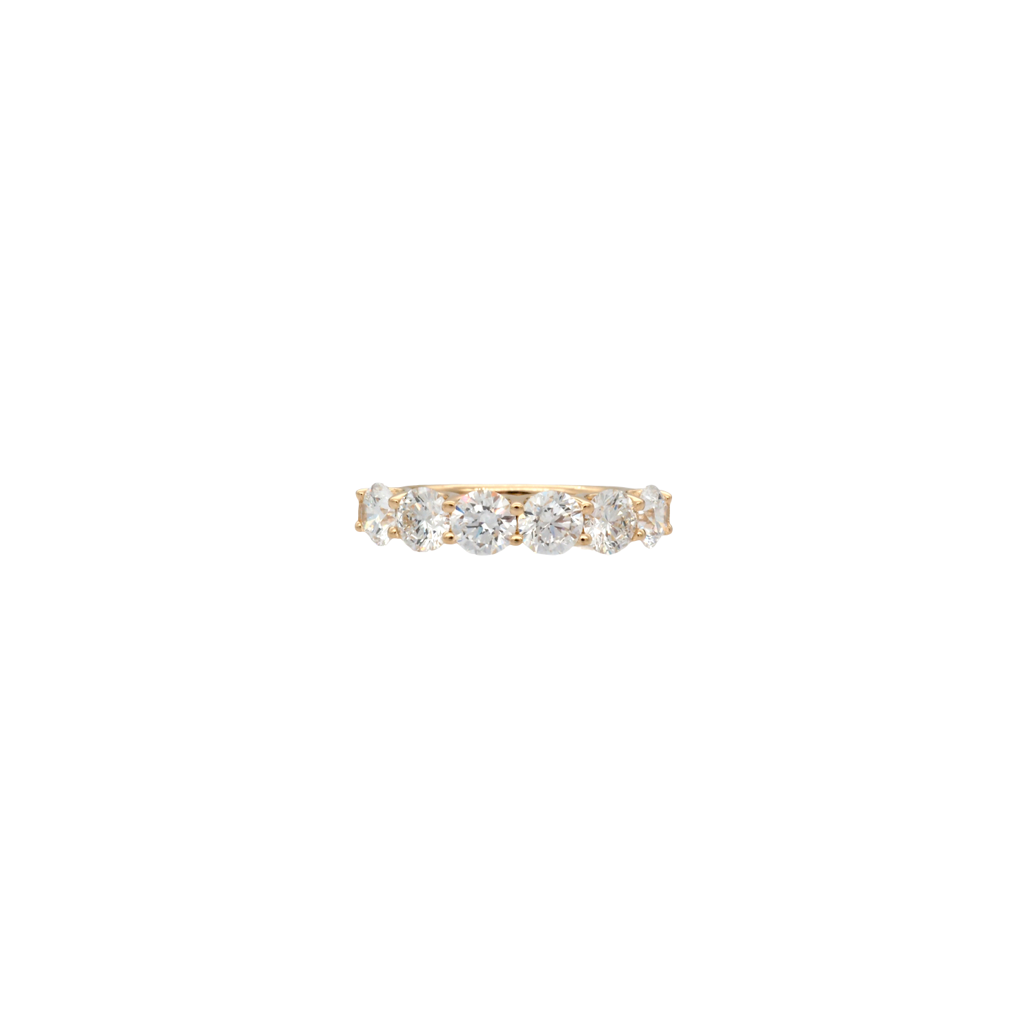 Elegant 18K Yellow Gold Lab-Grown Diamond Band Ring