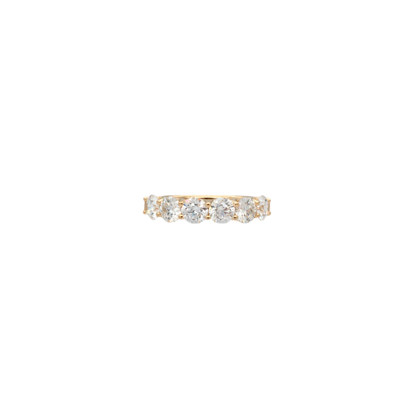 Elegant 18K Yellow Gold Lab-Grown Diamond Band Ring