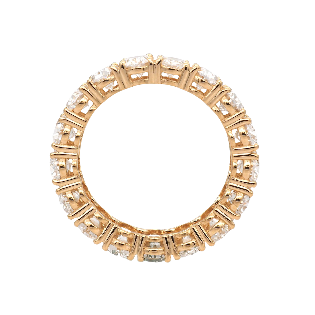 Oval Lab-Grown Diamond Eternity Band in 18K Yellow Gold