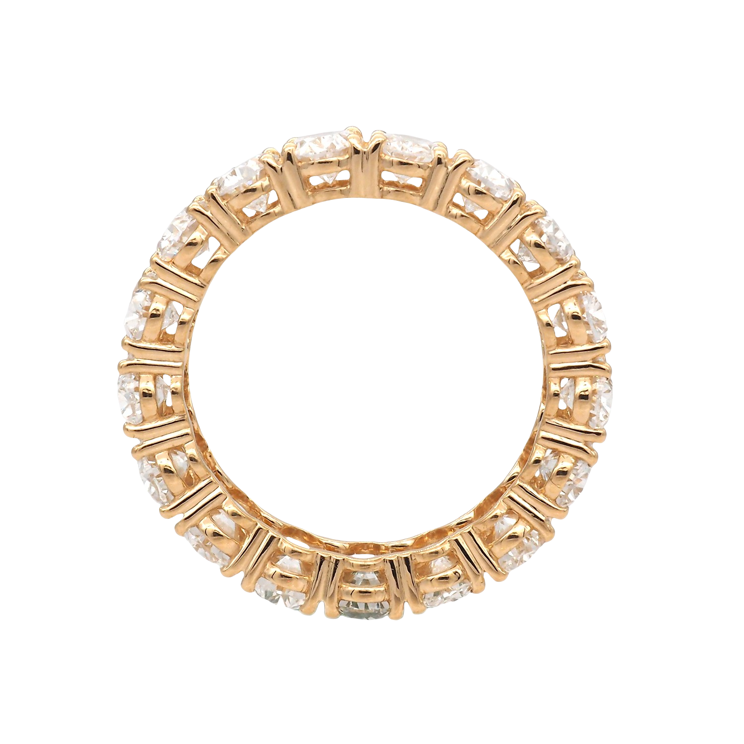 Oval Lab-Grown Diamond Eternity Band in 18K Yellow Gold