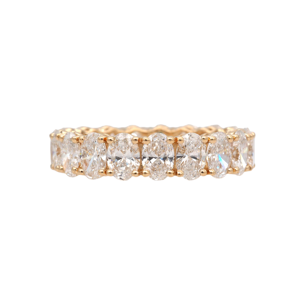 Oval Lab-Grown Diamond Eternity Band in 18K Yellow Gold