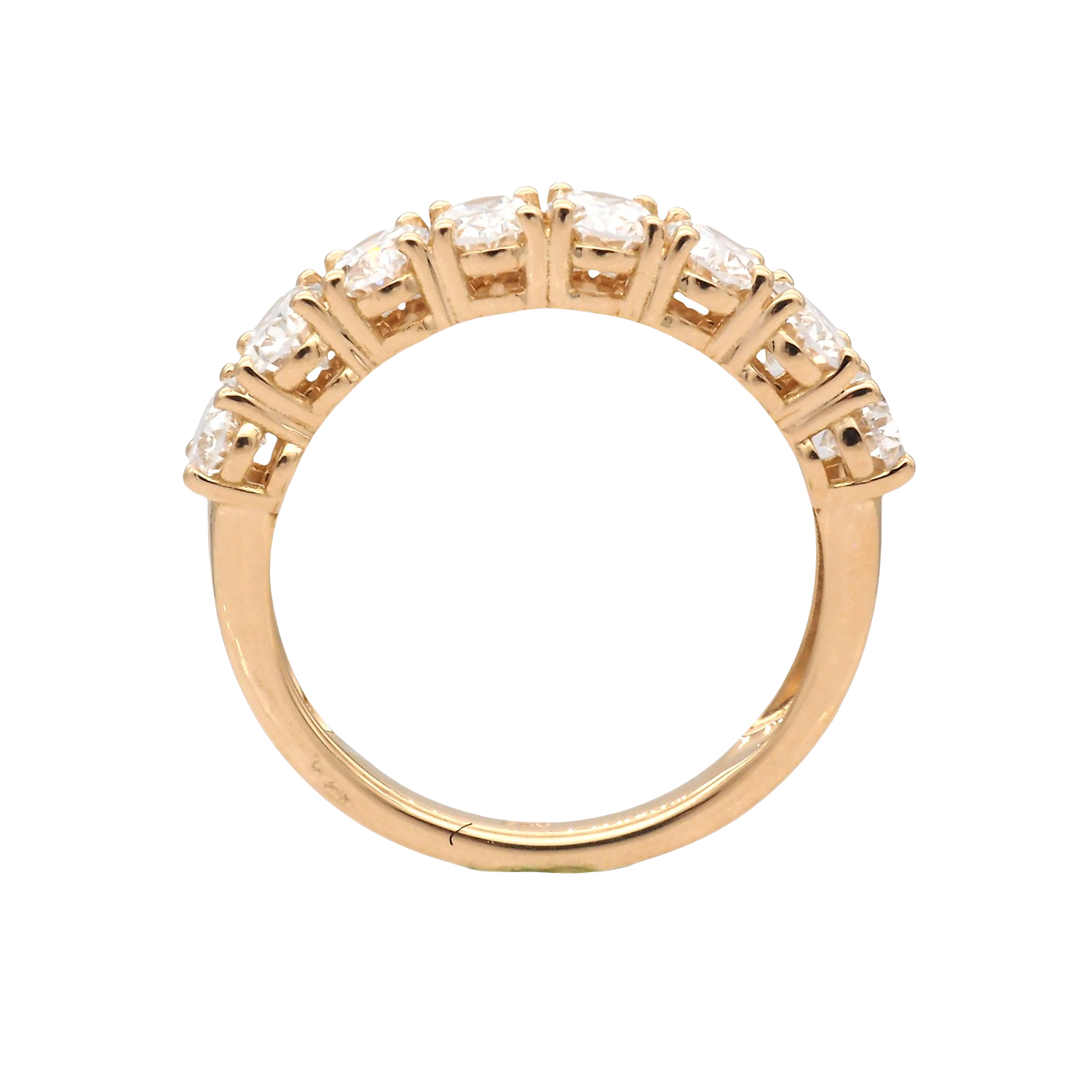 Elegant Oval Lab-Grown Diamond Eternity Ring in Yellow Gold