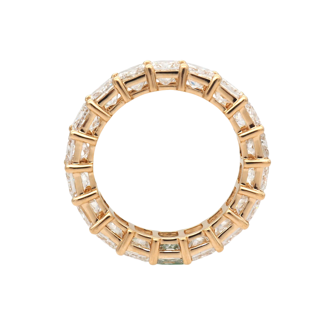 Radiant Cut Diamond Full Eternity Ring in 18K Yellow Gold