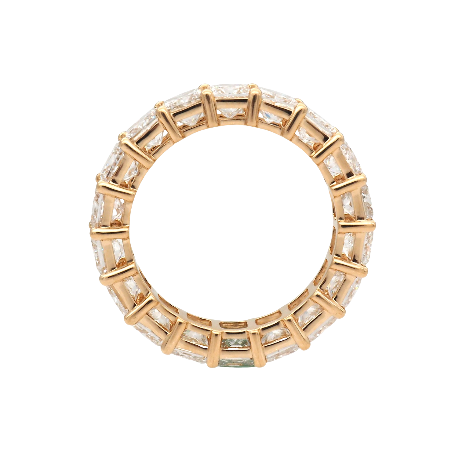 Radiant Cut Diamond Full Eternity Ring in 18K Yellow Gold