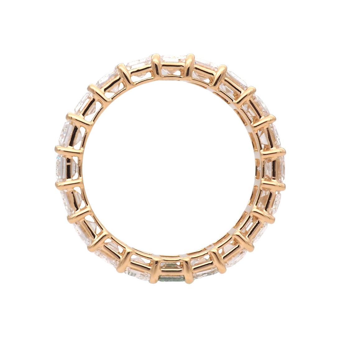 Emerald-Cut Lab-Grown Diamond Eternity Band in Yellow Gold