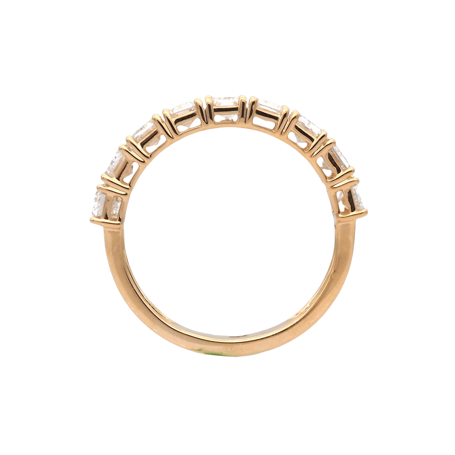 Elegant Emerald Cut Lab-Grown Diamond Eternity Band