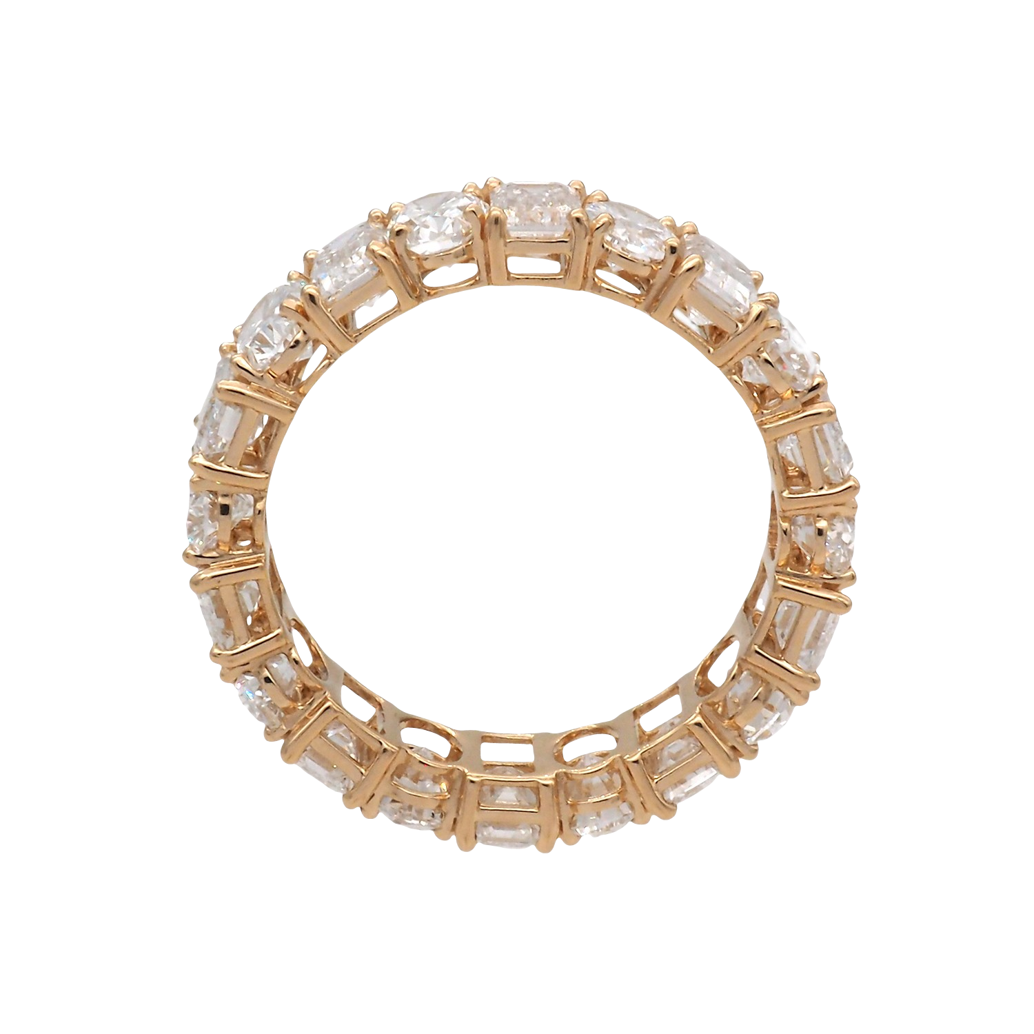 Mixed-Cut Lab-Grown Diamond Eternity Band in 18K Yellow Gold