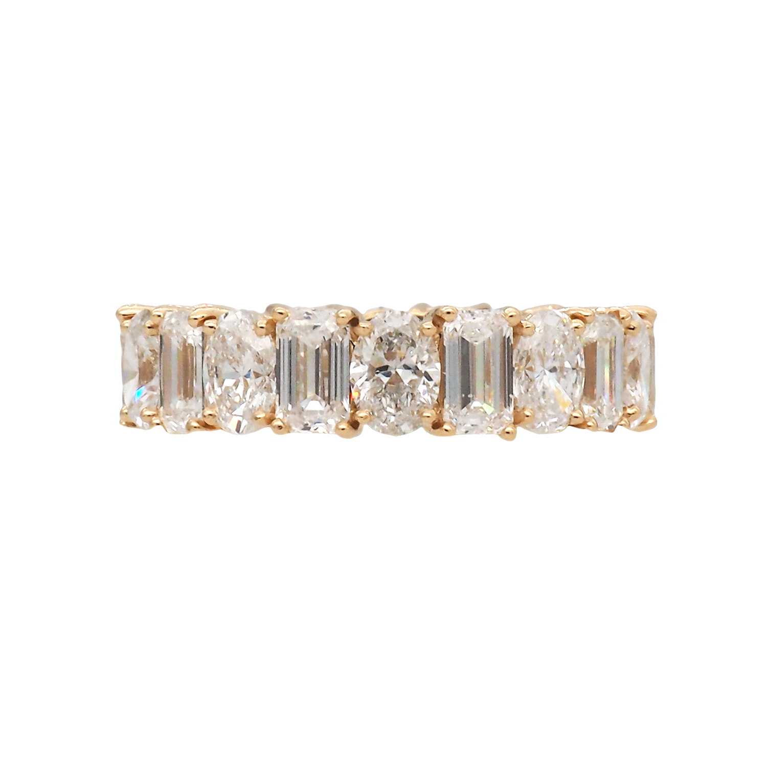 Mixed-Cut Lab-Grown Diamond Eternity Band in 18K Yellow Gold
