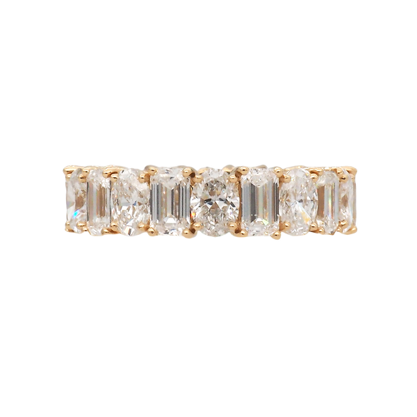 Mixed-Cut Lab-Grown Diamond Eternity Band in 18K Yellow Gold