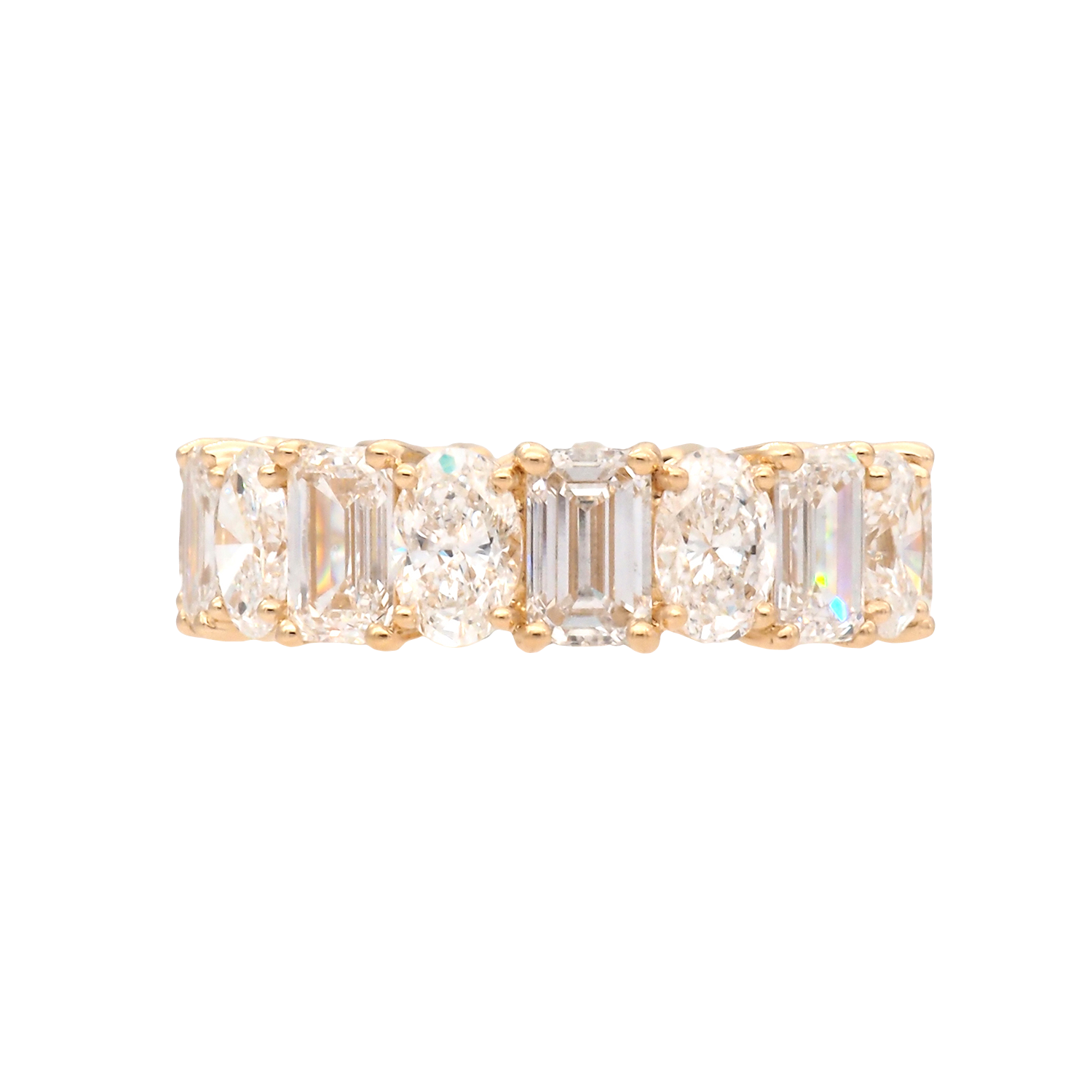 Elegant Mixed-Cut Lab-Grown Diamond Band
